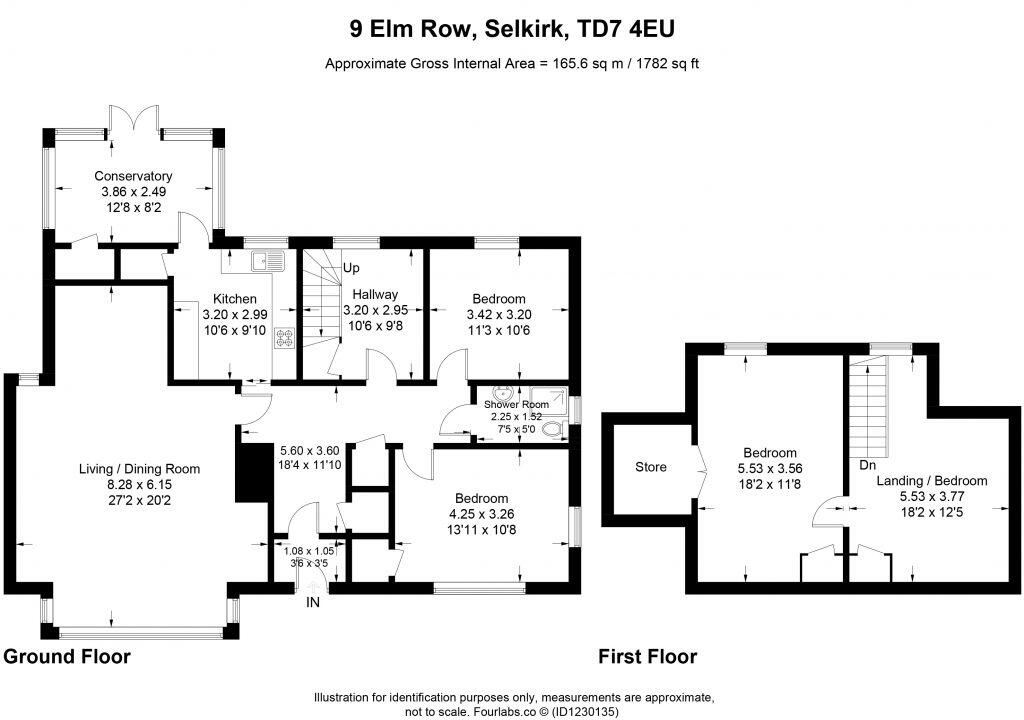 Rosewood, 9 Elm Row, Selkirk, TD7 4EU floorplan