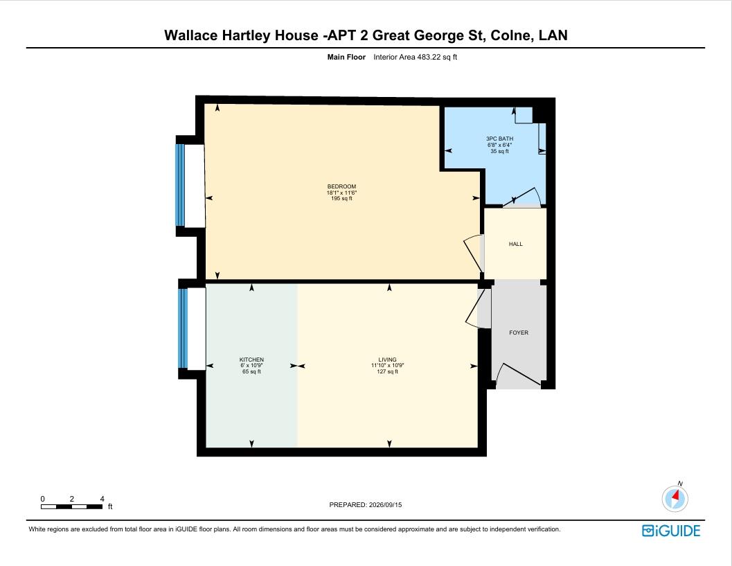 Apt 2 Great George Street, Colne, Lancashire, BB8 floorplan
