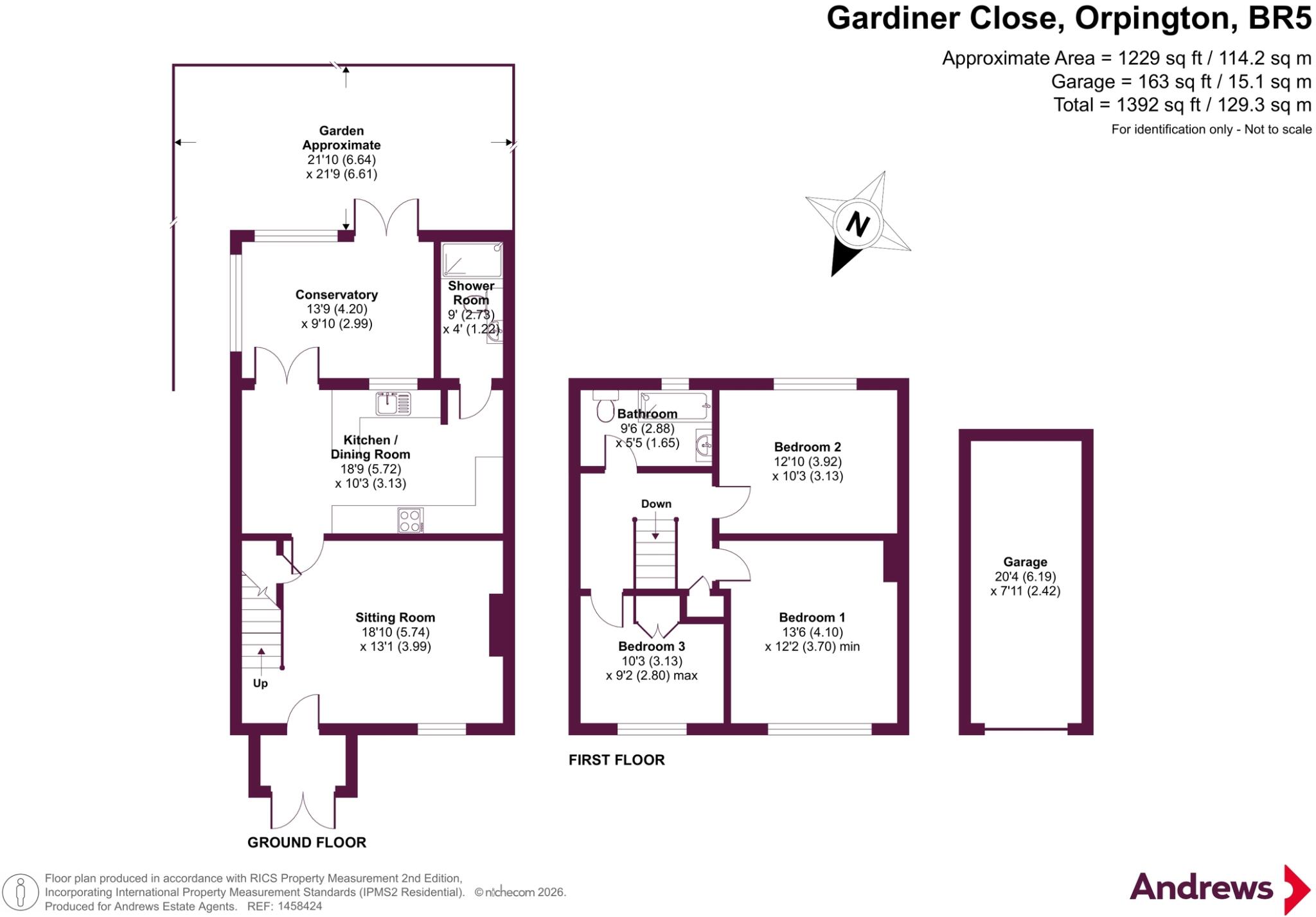Gardiner Close, Orpington, BR5 floorplan