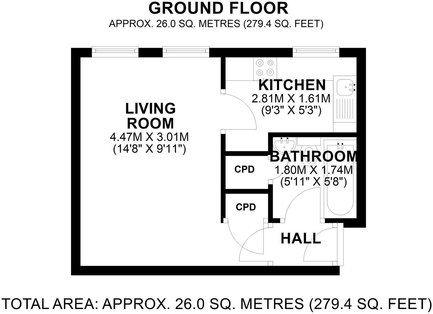 Hawthorn Walk, Tunbridge Wells floorplan