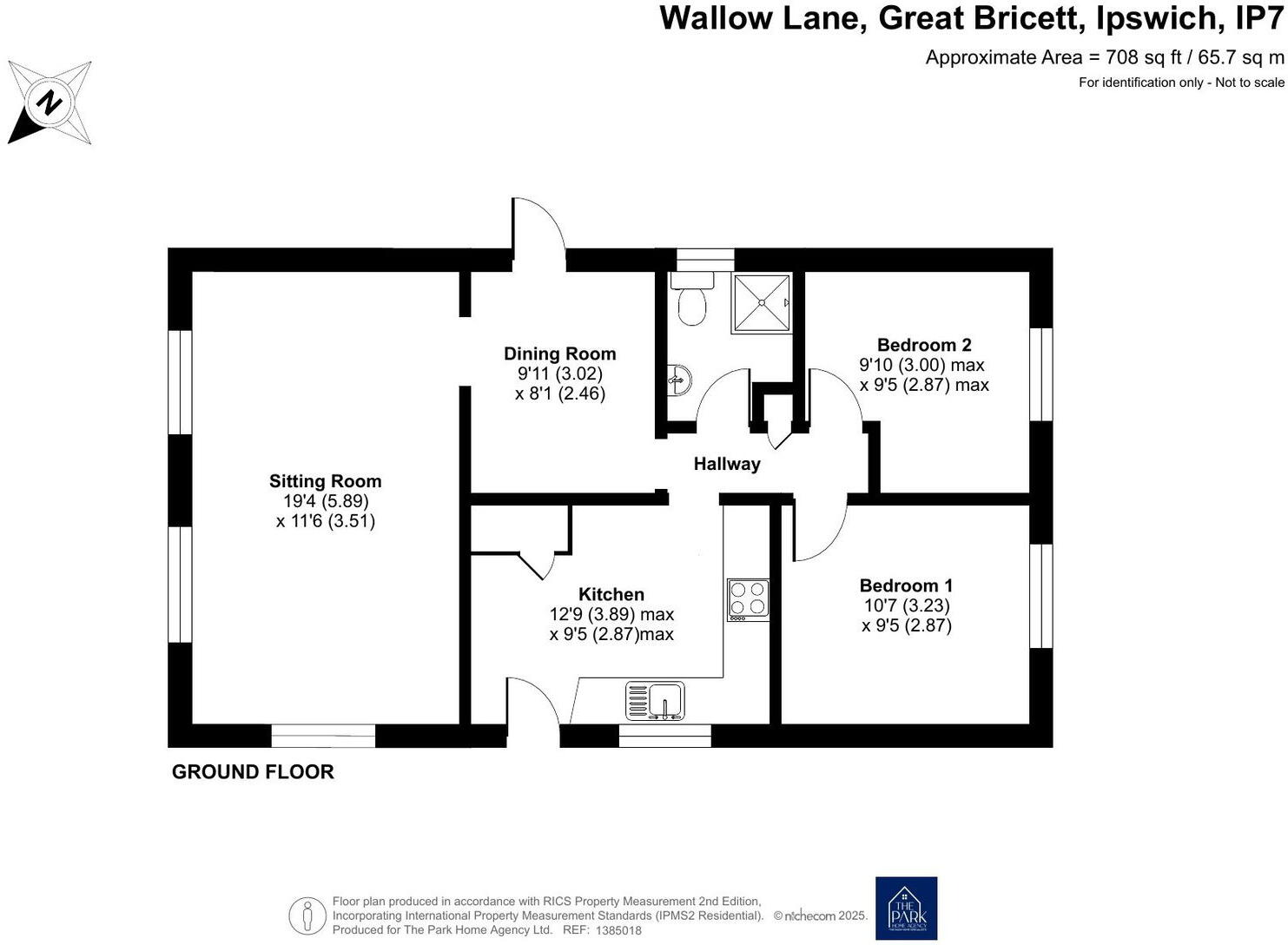 Marshmoor Park, Wallow Lane, Great Bricett, Ipswich, Suffolk, IP7 7BZ floorplan