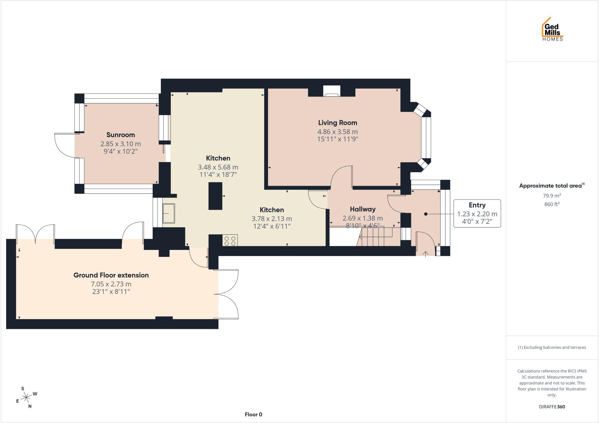Kendal Avenue, Blackpool floorplan