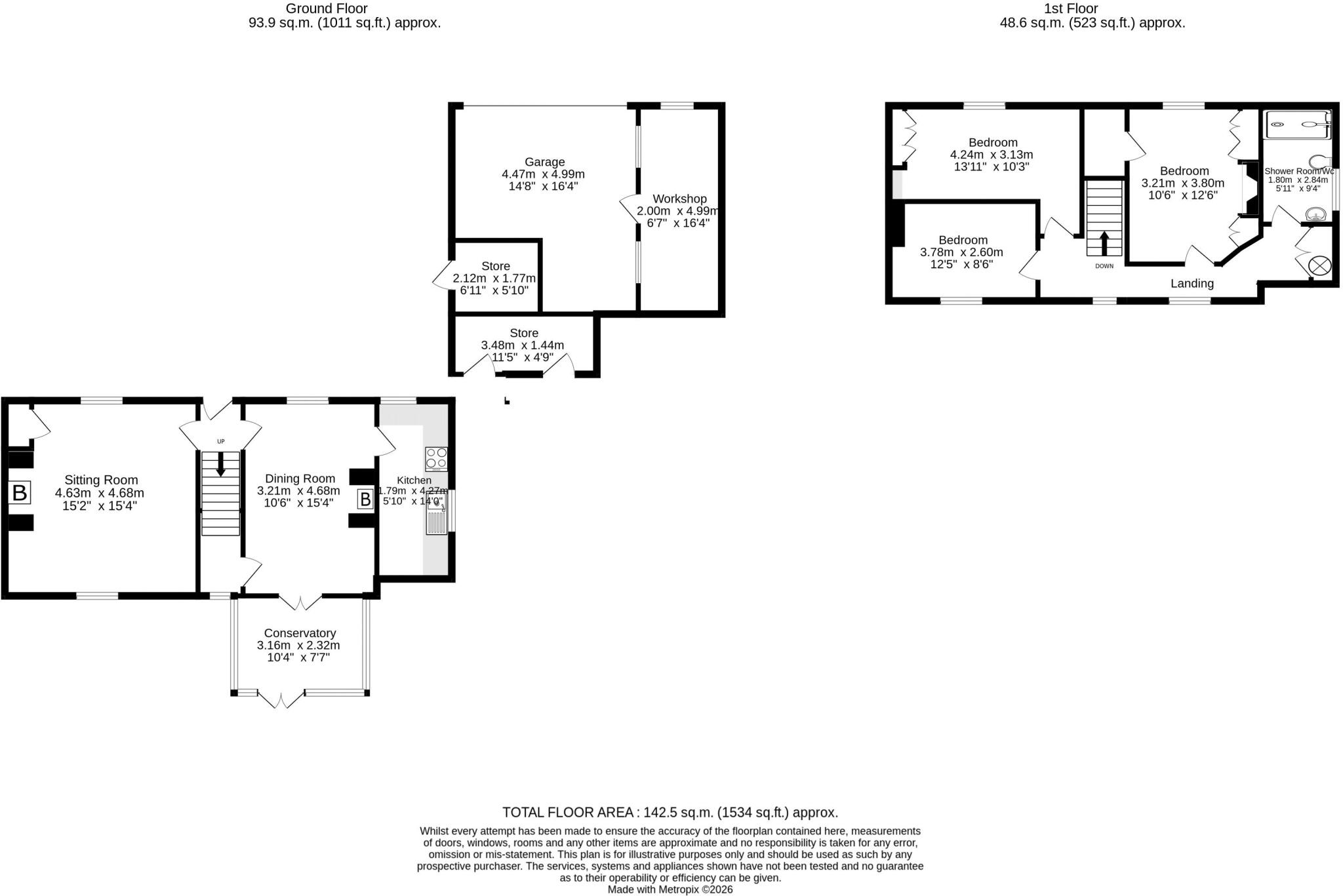 Old School House, North End, Longhoughton, Alnwick, Northumberland floorplan