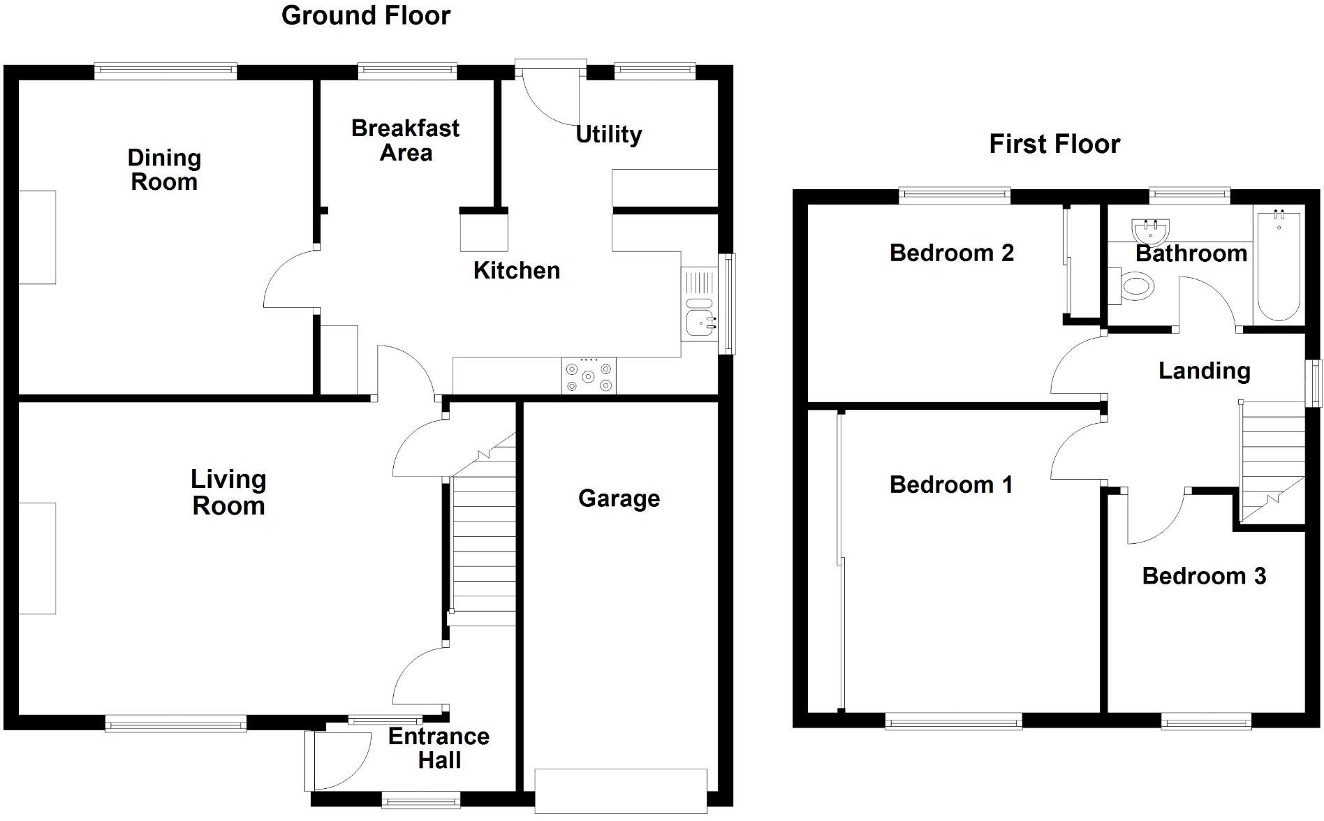 Sutton Lane, Adlington, PR6 floorplan