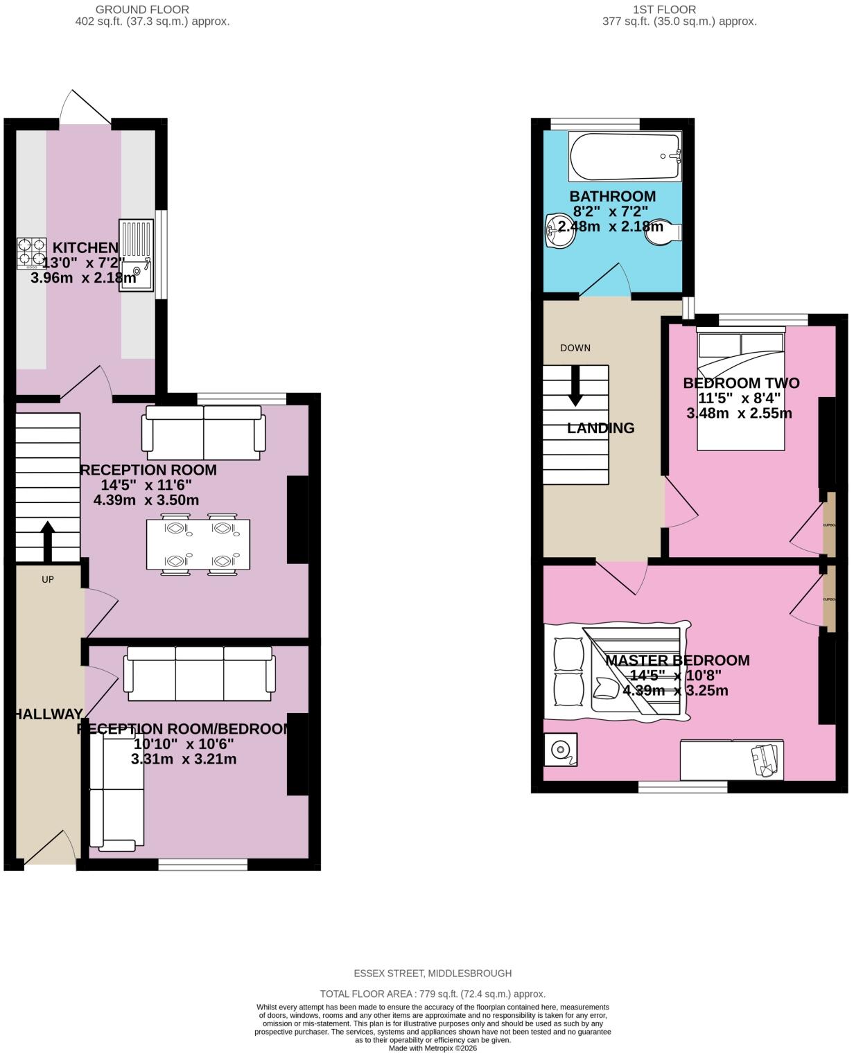 Essex Street, Middlesbrough, TS1 4PS floorplan