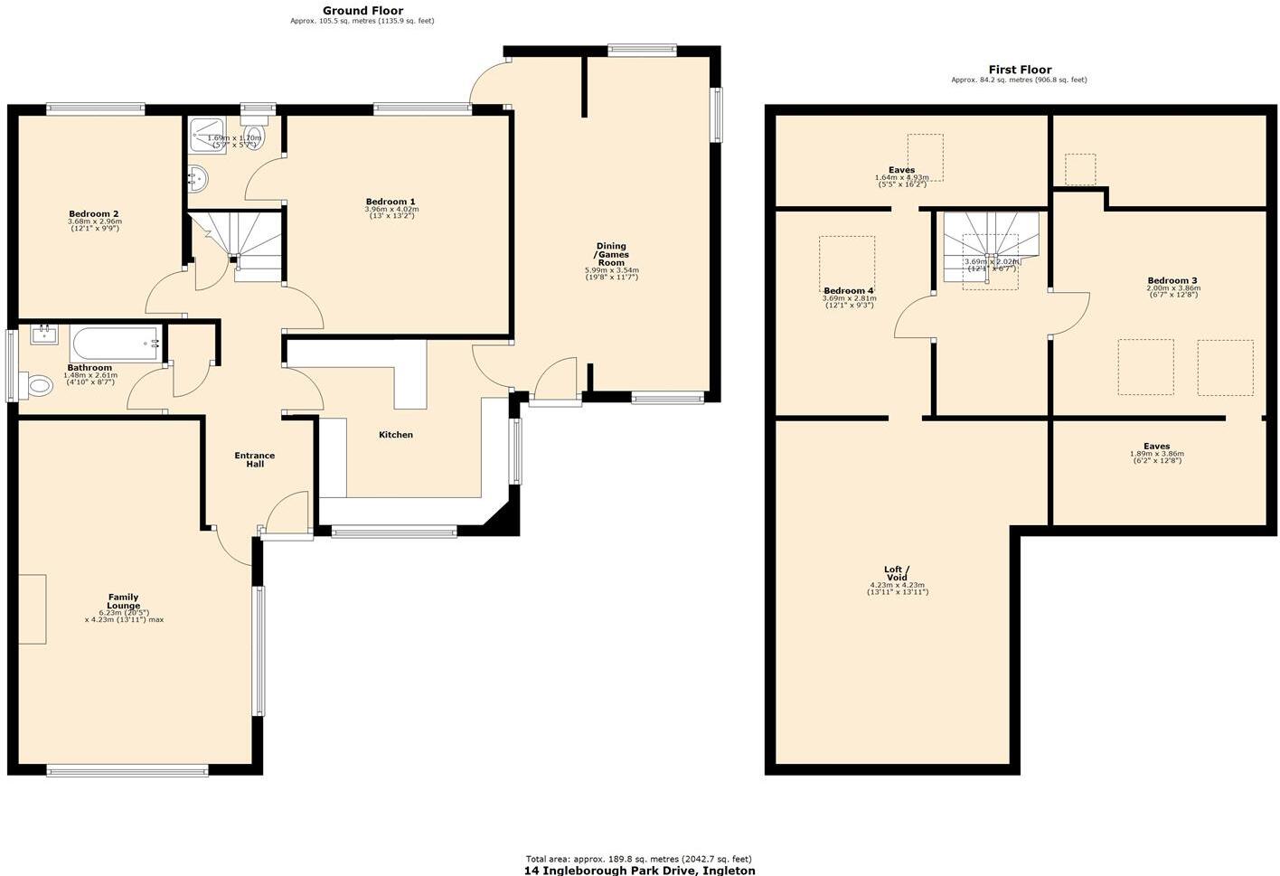 14 Ingleborough Park Drive, Ingleton floorplan