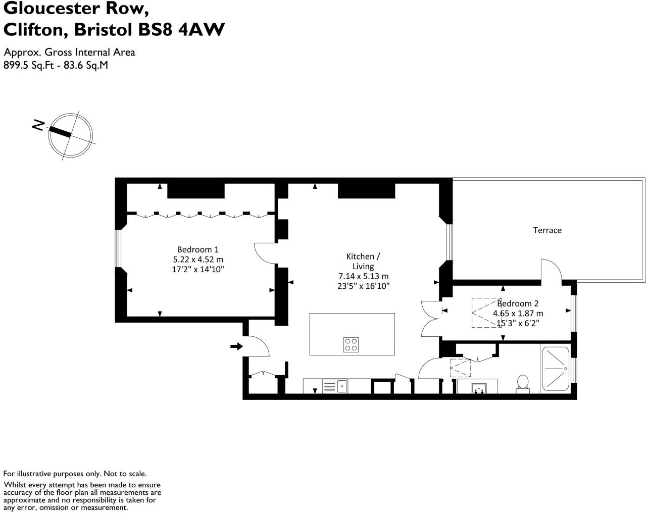 Gloucester Row, Bristol, BS8 floorplan