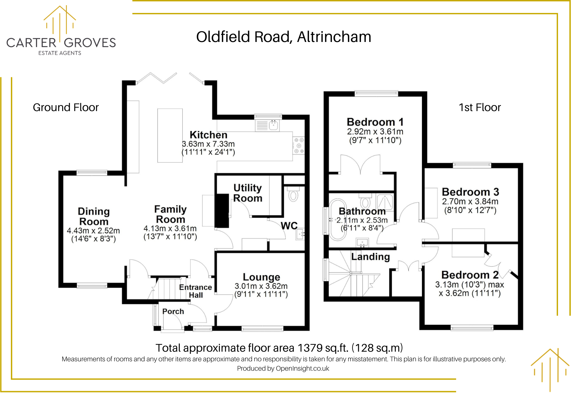 Oldfield Road, Altrincham, Greater Manchester, WA14 floorplan