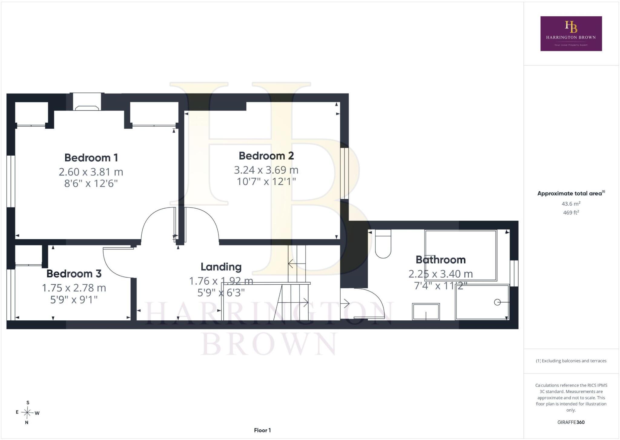 Queens Road, Blackhill floorplan