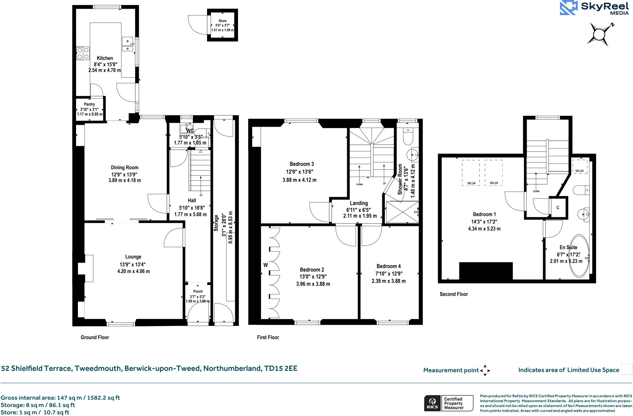 52 Shielfield Terrace, Tweedmouth, Berwick-upon-Tweed, Northumberland floorplan