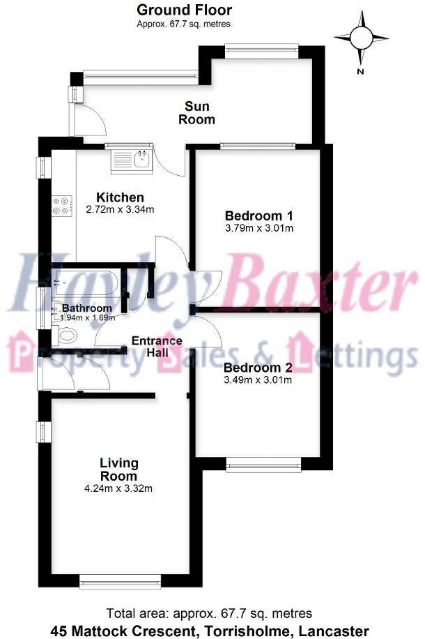 Mattock Crescent, Torrisholme, Morecambe, LA4 6QT floorplan