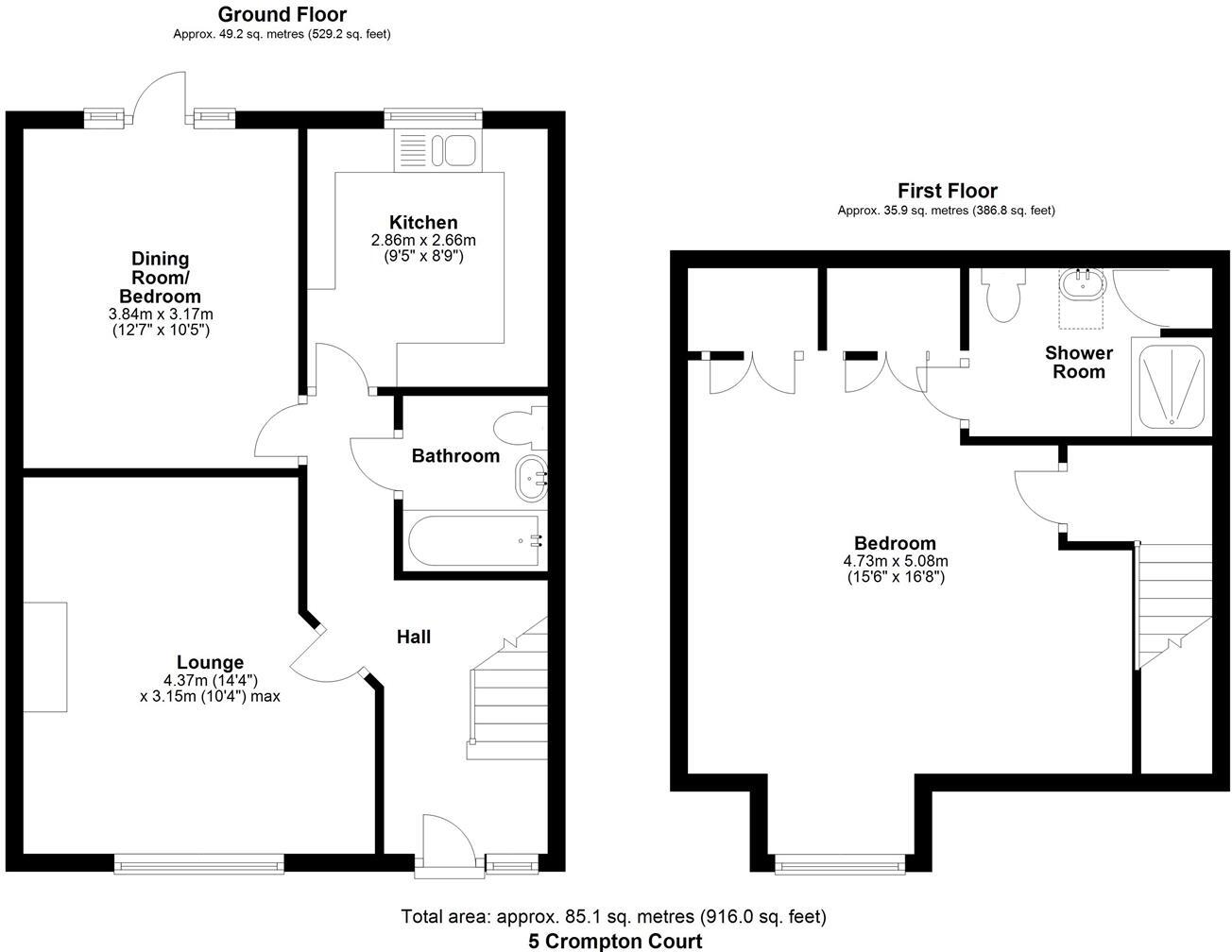 Crompton Court, Bilbrook floorplan
