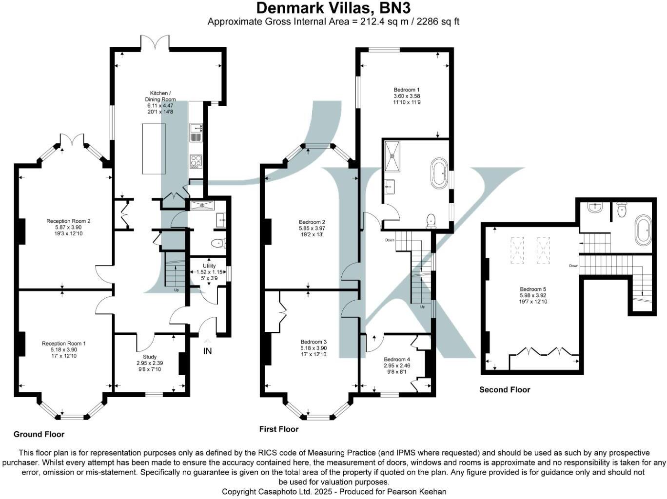 Denmark Villas, Hove floorplan