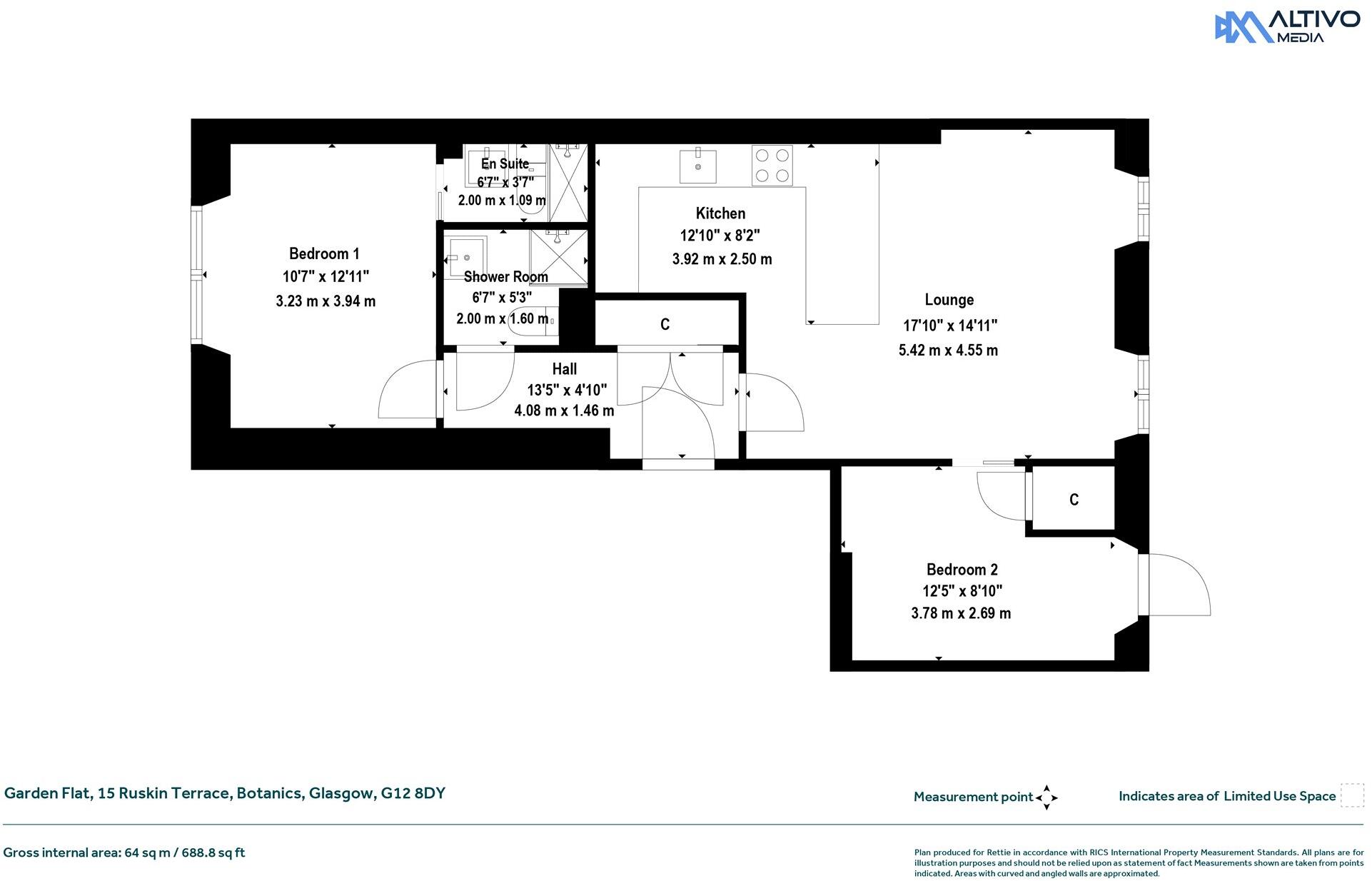 Ruskin Terrace, Botanics, Glasgow floorplan
