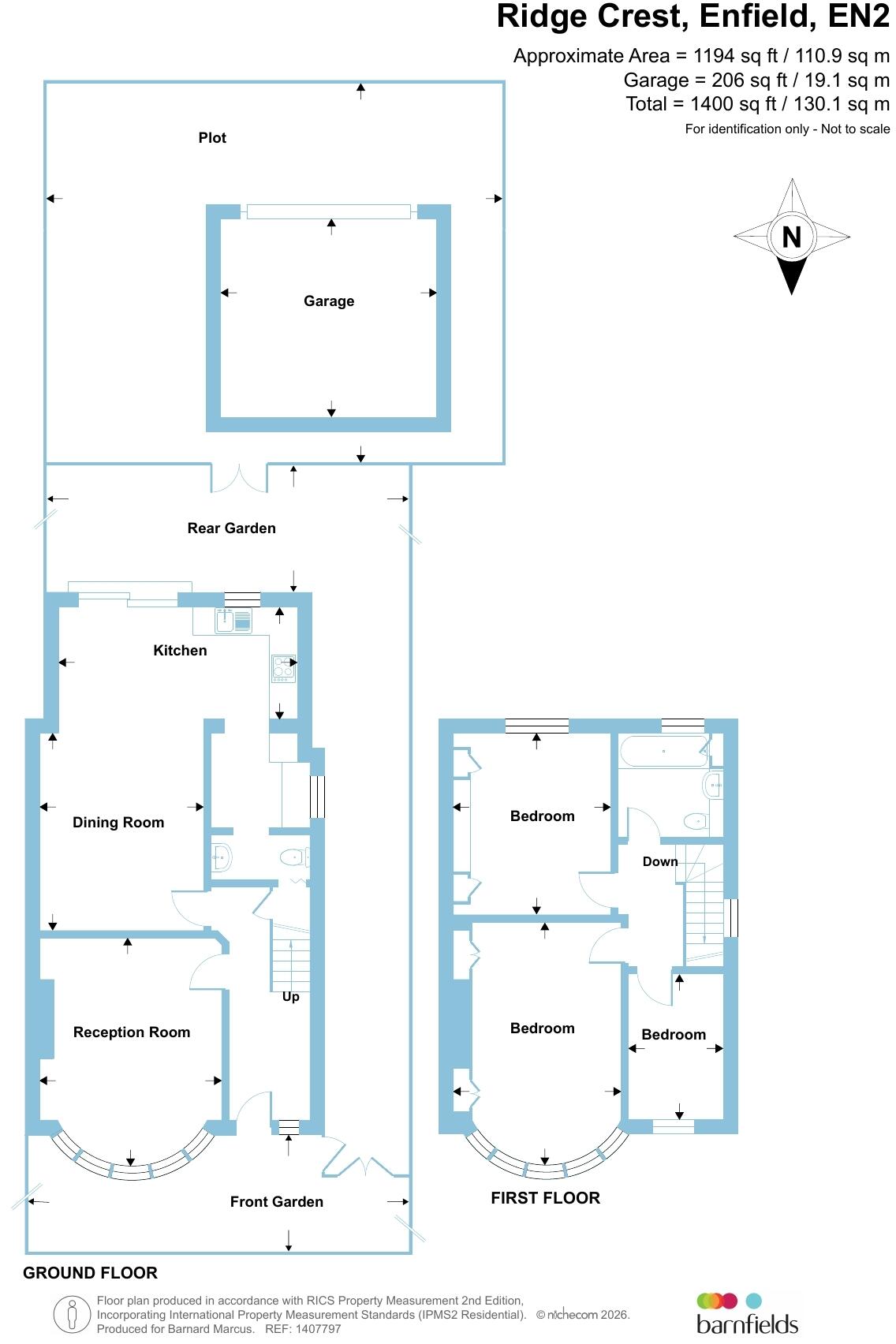 Ridge Crest, Enfield floorplan