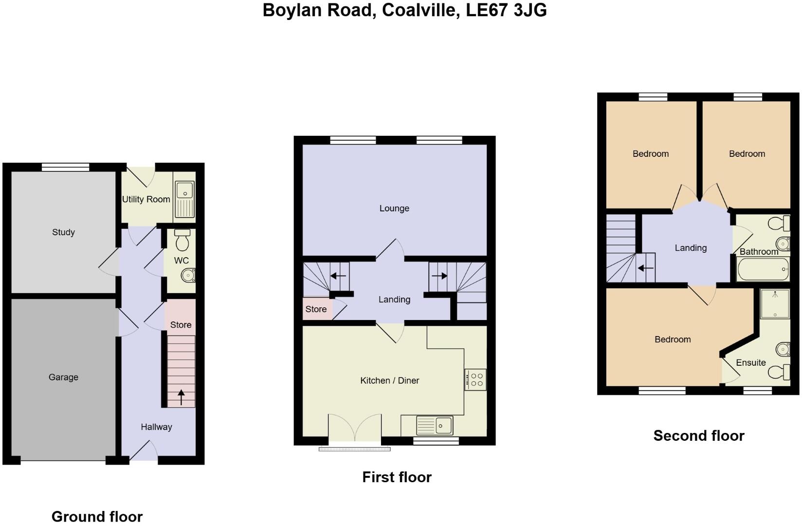 Boylan Road, Coalville floorplan