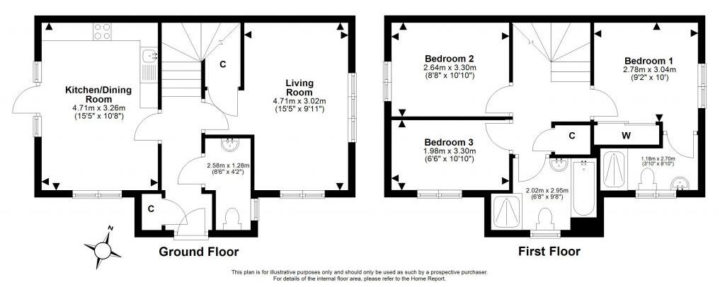 88 Howatston Court, Livingston, EH54 7FH floorplan