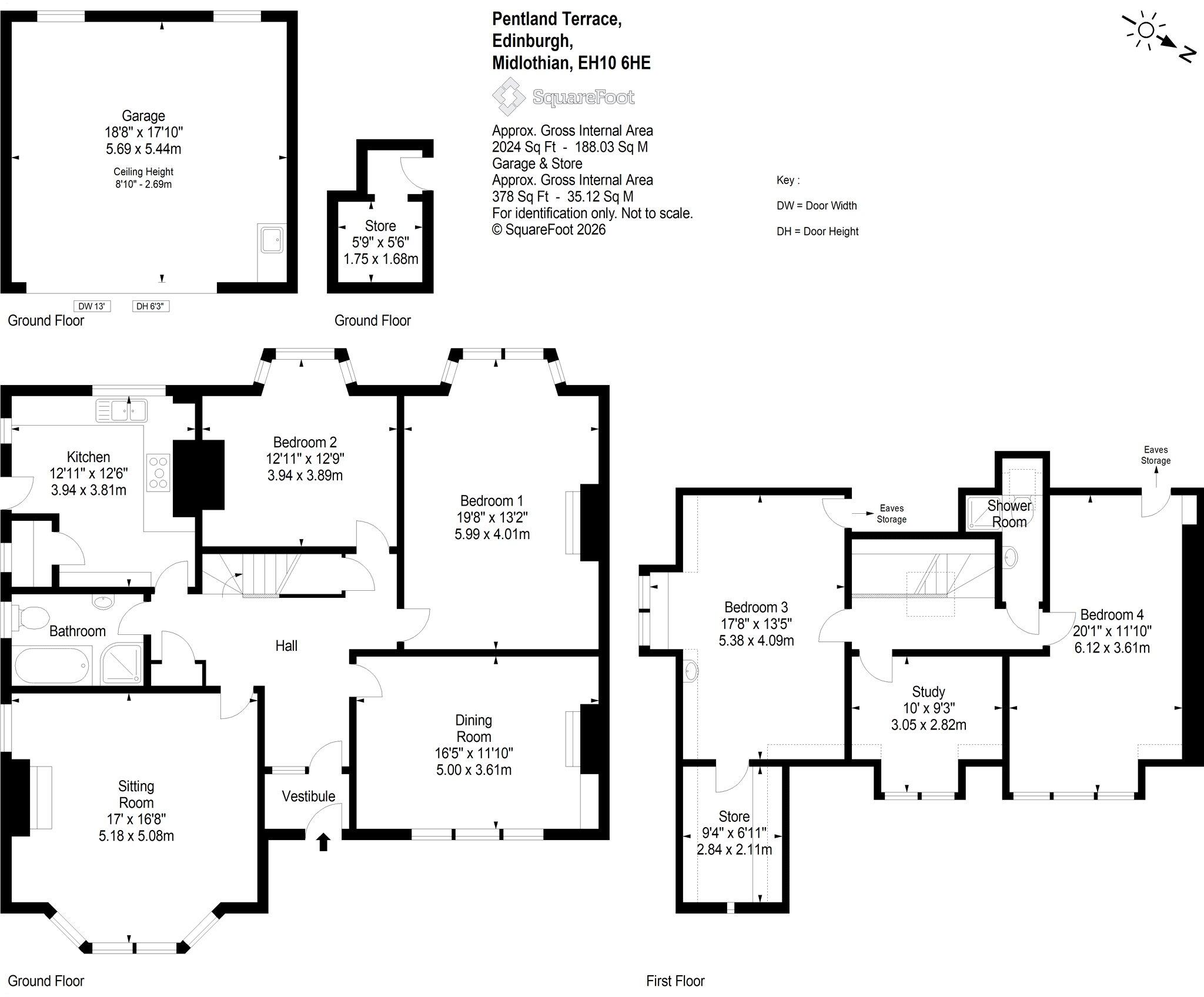 56, Pentland Terrace, Braids, Edinburgh floorplan