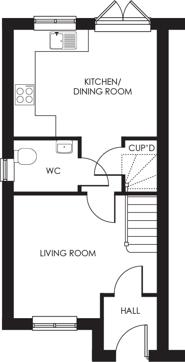 Derrington Meadows, WV16 floorplan