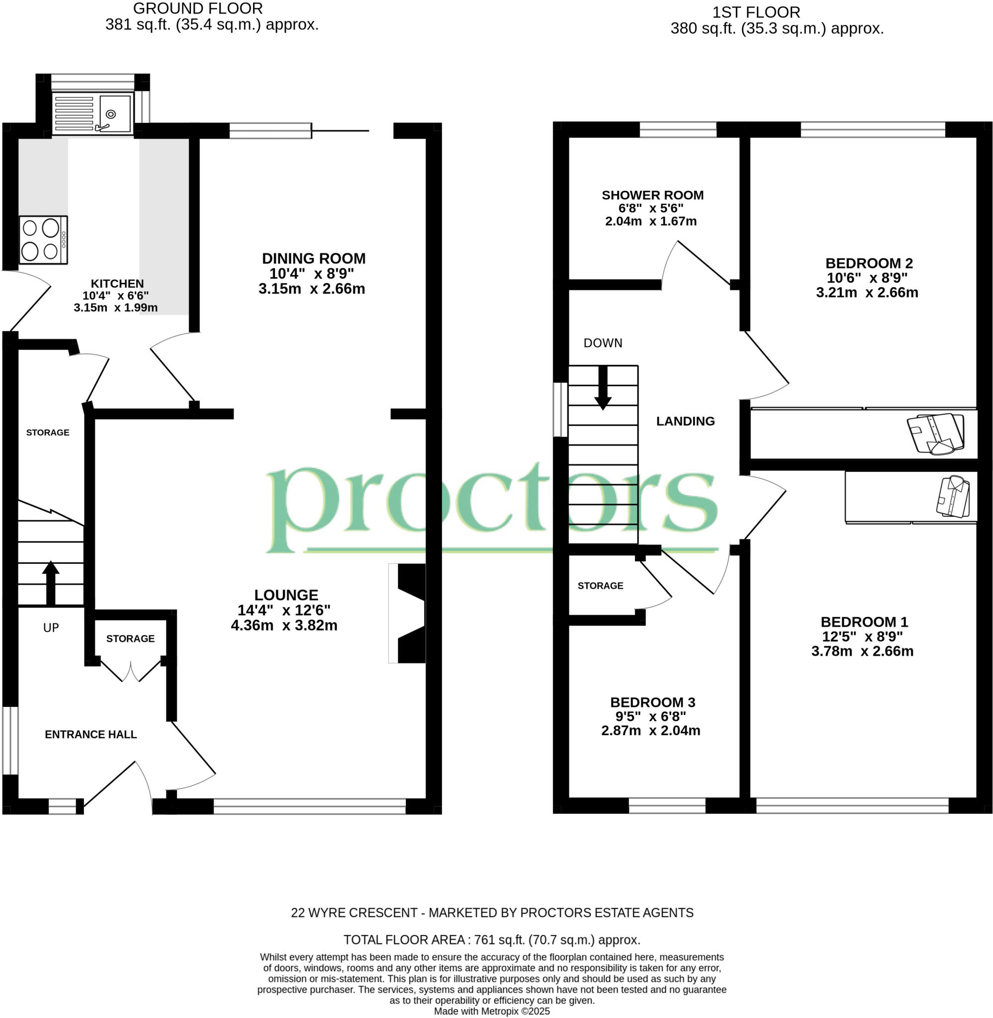 22 Wyre Crescent floorplan