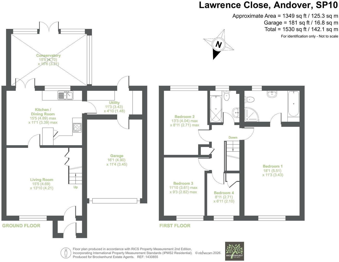 Lawrence Close, Andover, SP10 3SY floorplan