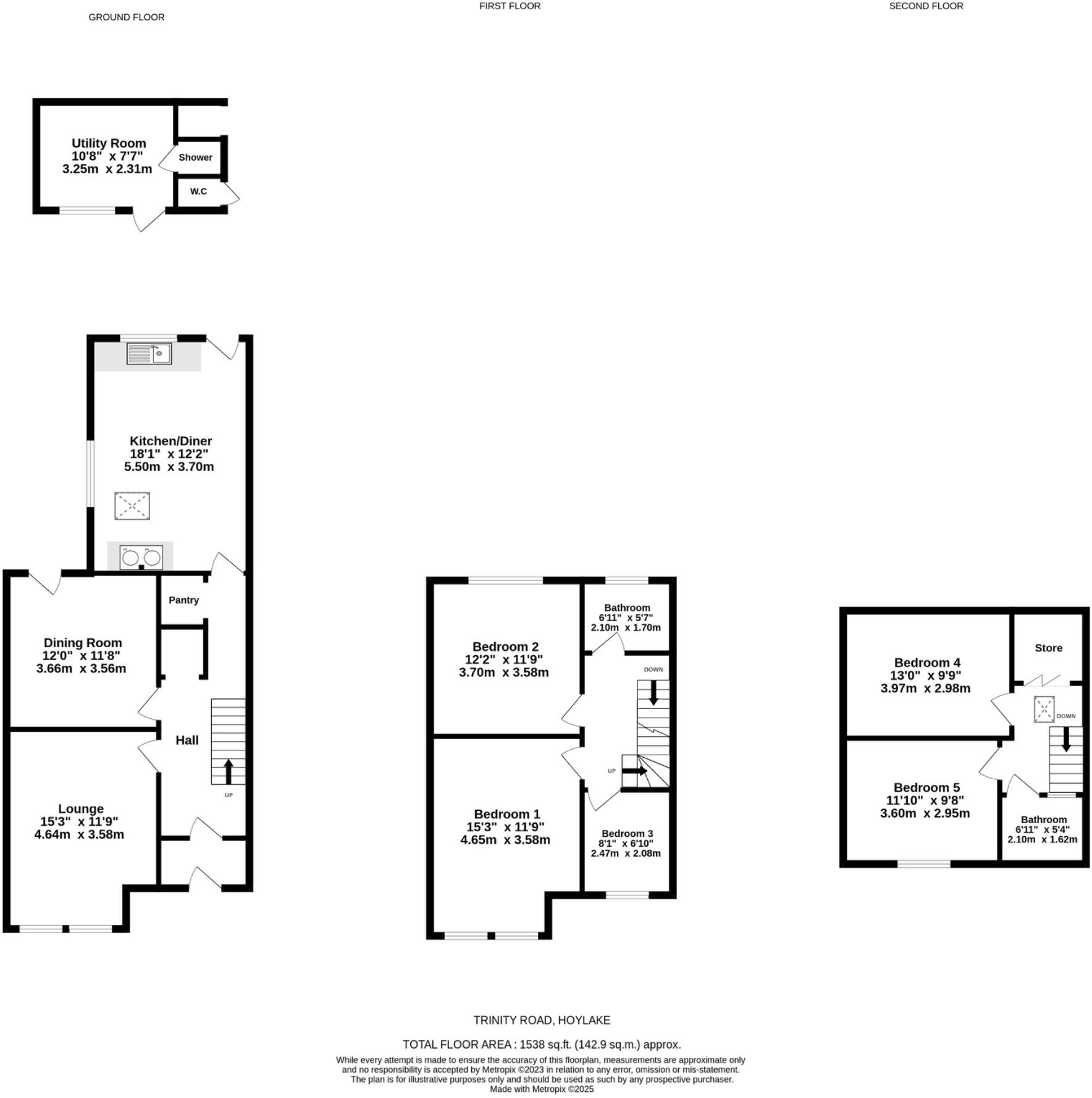 Trinity Road, CH47 floorplan