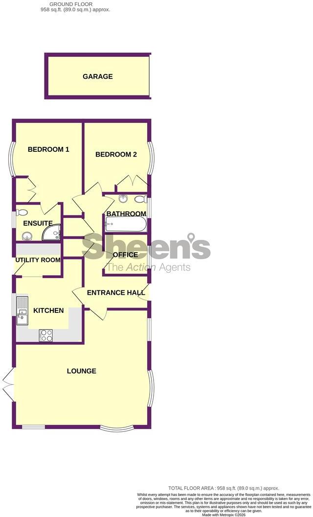 Greenlawns, St. Osyth Road East, Little Clacton floorplan
