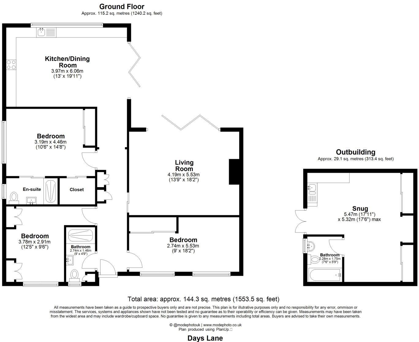 Days Lane, Pilgrims Hatch, CM15 floorplan