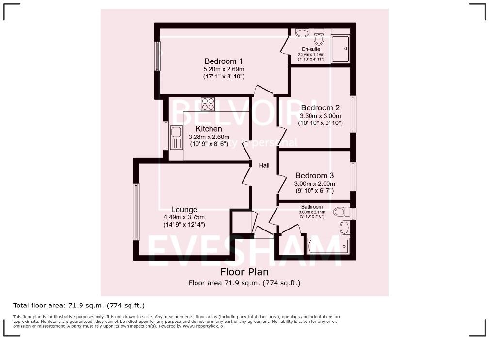 45 Swan Lane, Evesham, WR11 floorplan