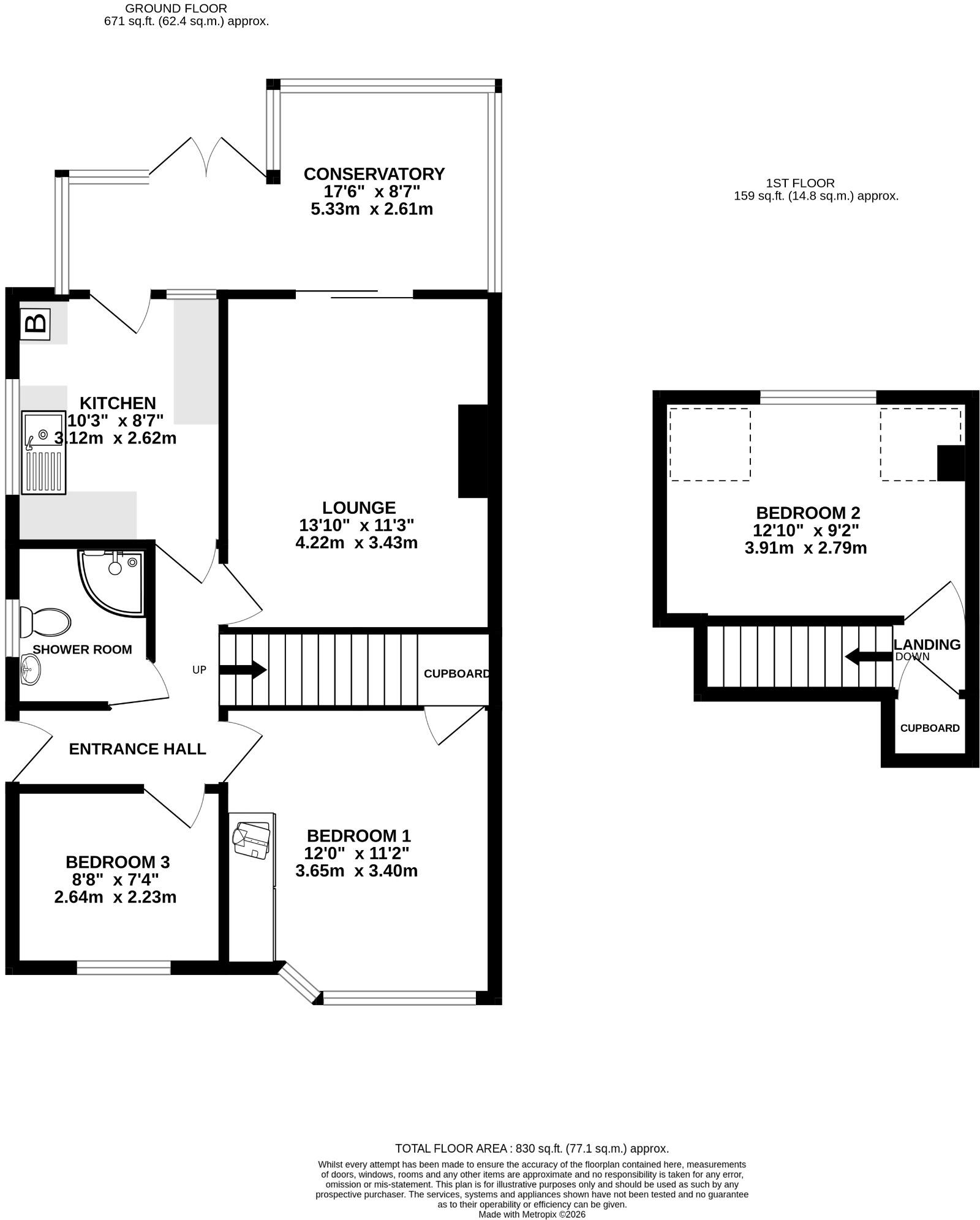 White Hart Lane, Portchester. Guide Price £350,000 - £365,000. floorplan