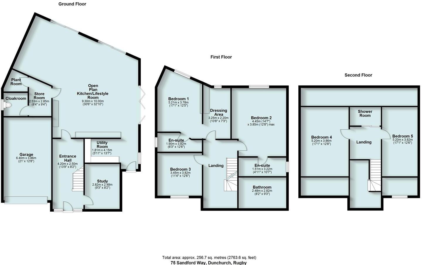 Sandford Way, Dunchurch, Rugby, CV22 floorplan