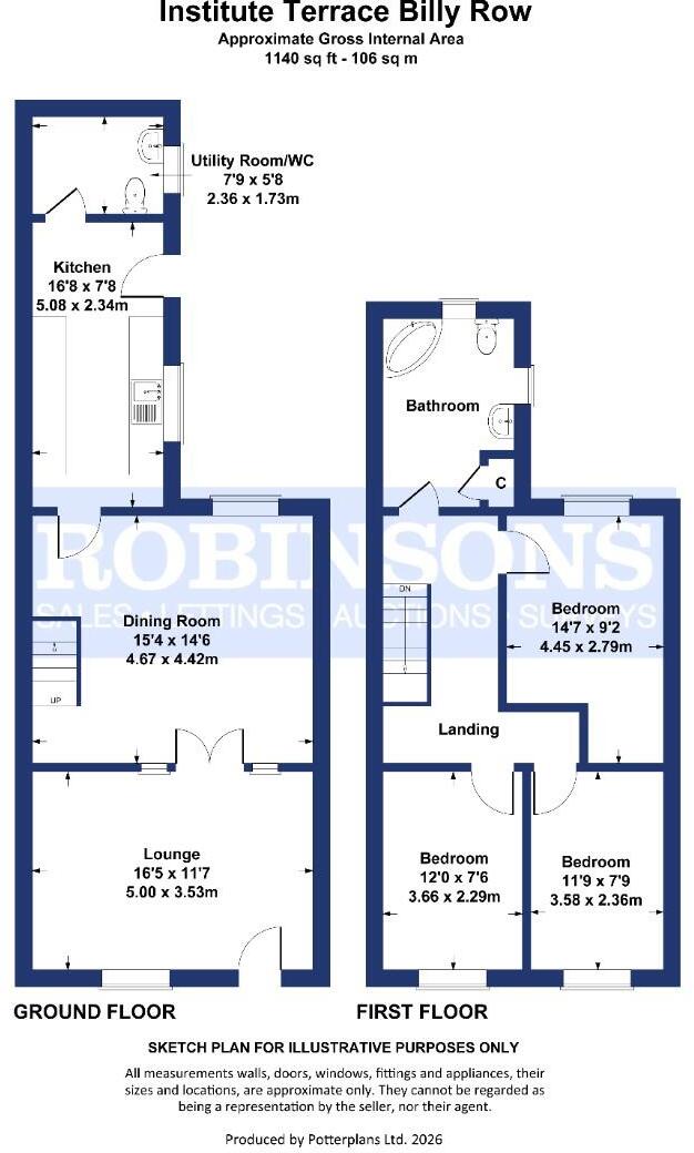 Institute Terrace, Billy Row, Crook floorplan