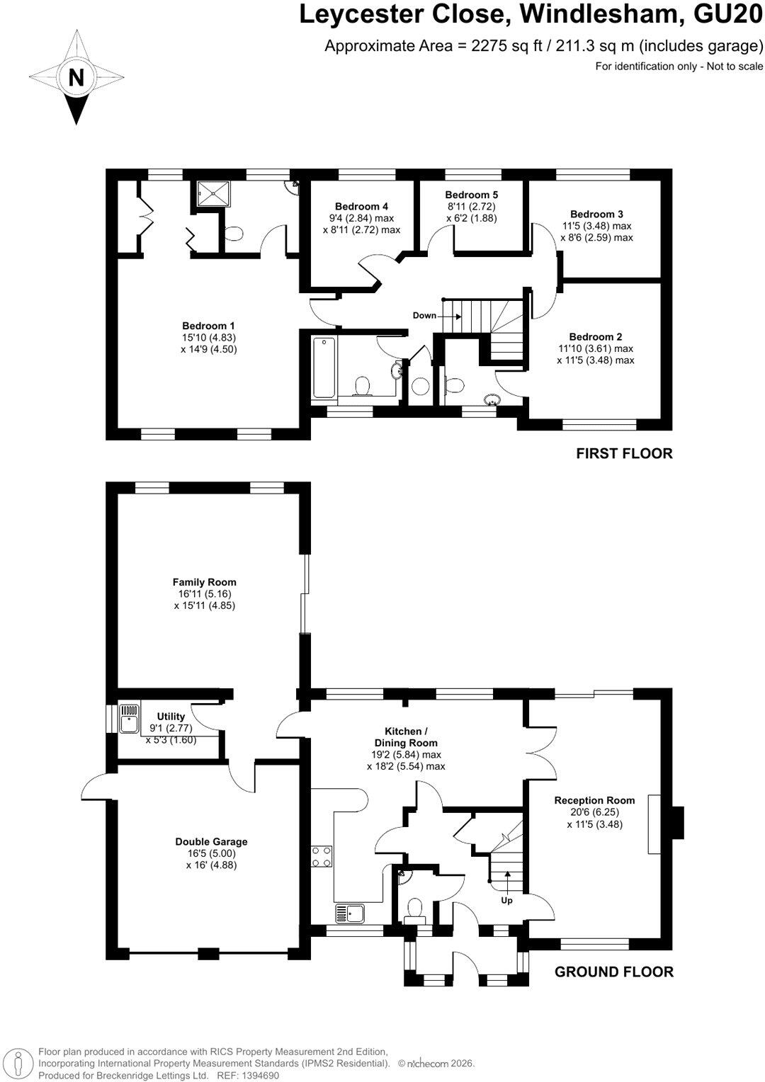 Leycester Close, Windlesham, Surrey, GU20 floorplan