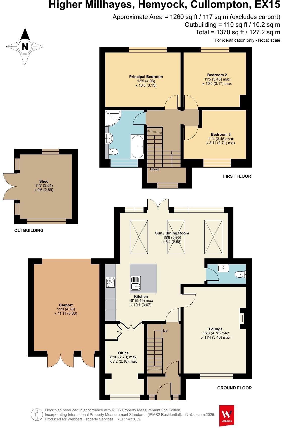 Higher Millhayes, Hemyock, Cullompton, Devon, EX15 floorplan