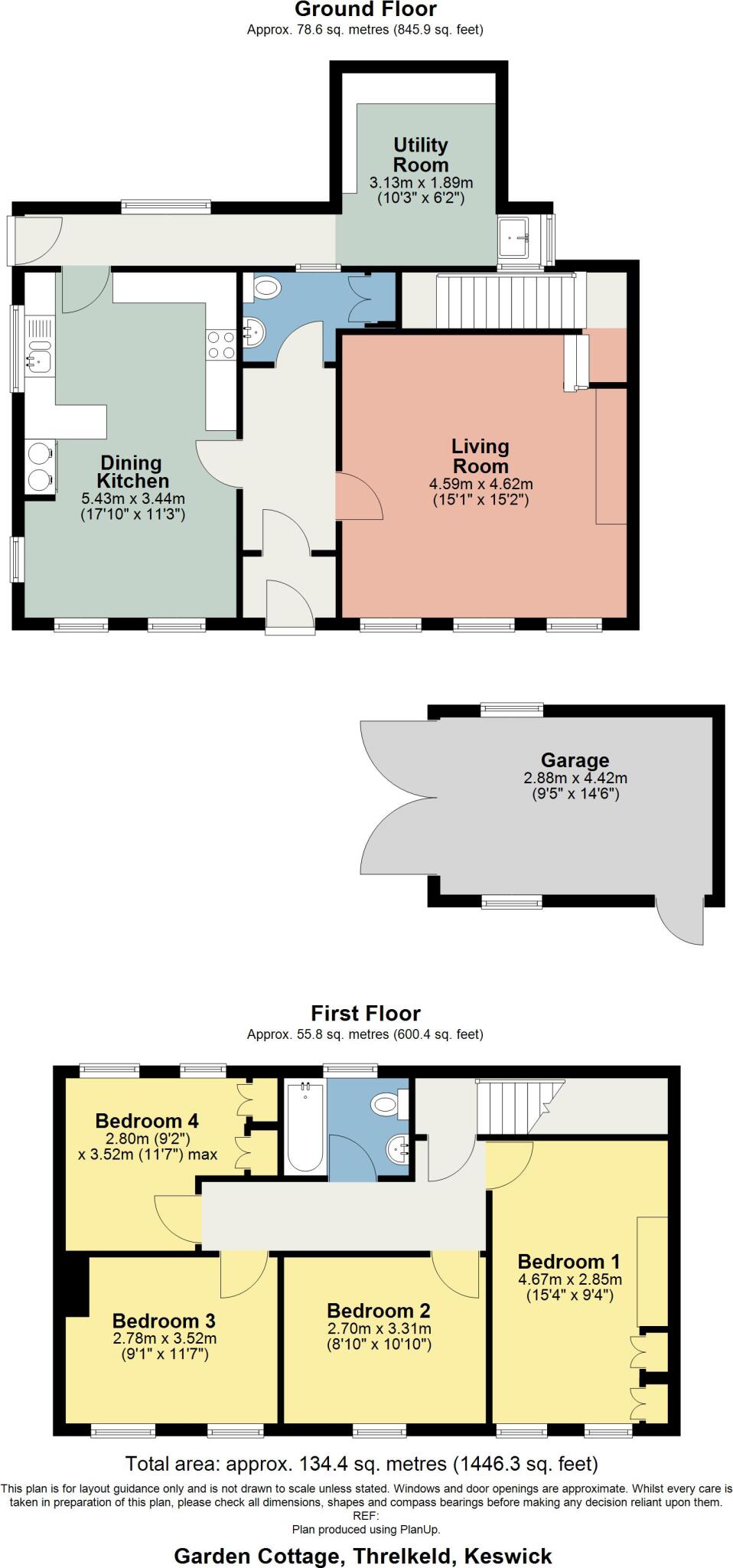 Garden Cottage, Threlkeld, Keswick, Cumbria, CA12 4SQ floorplan
