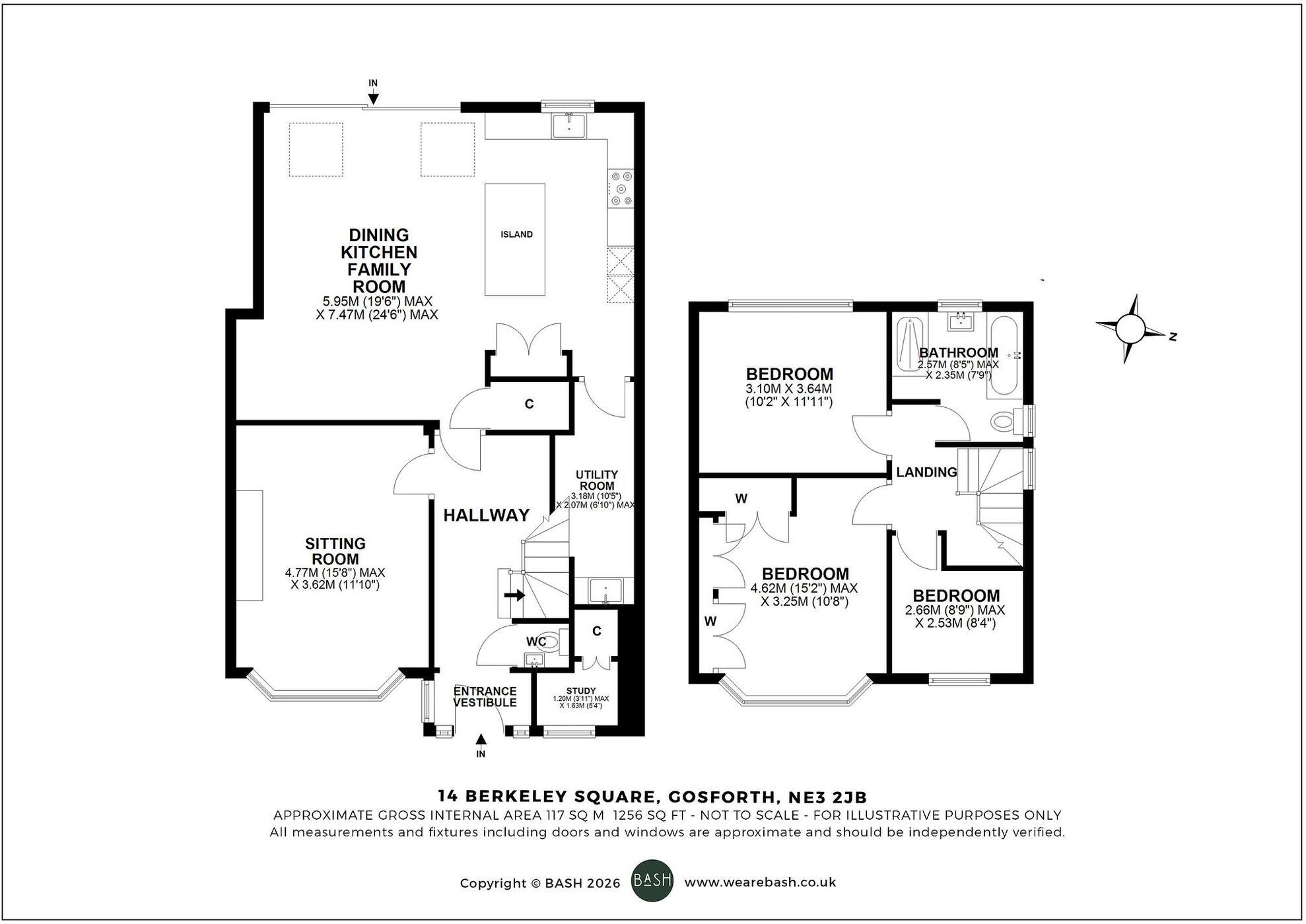 Berkeley Square, Gosforth, NE3 floorplan