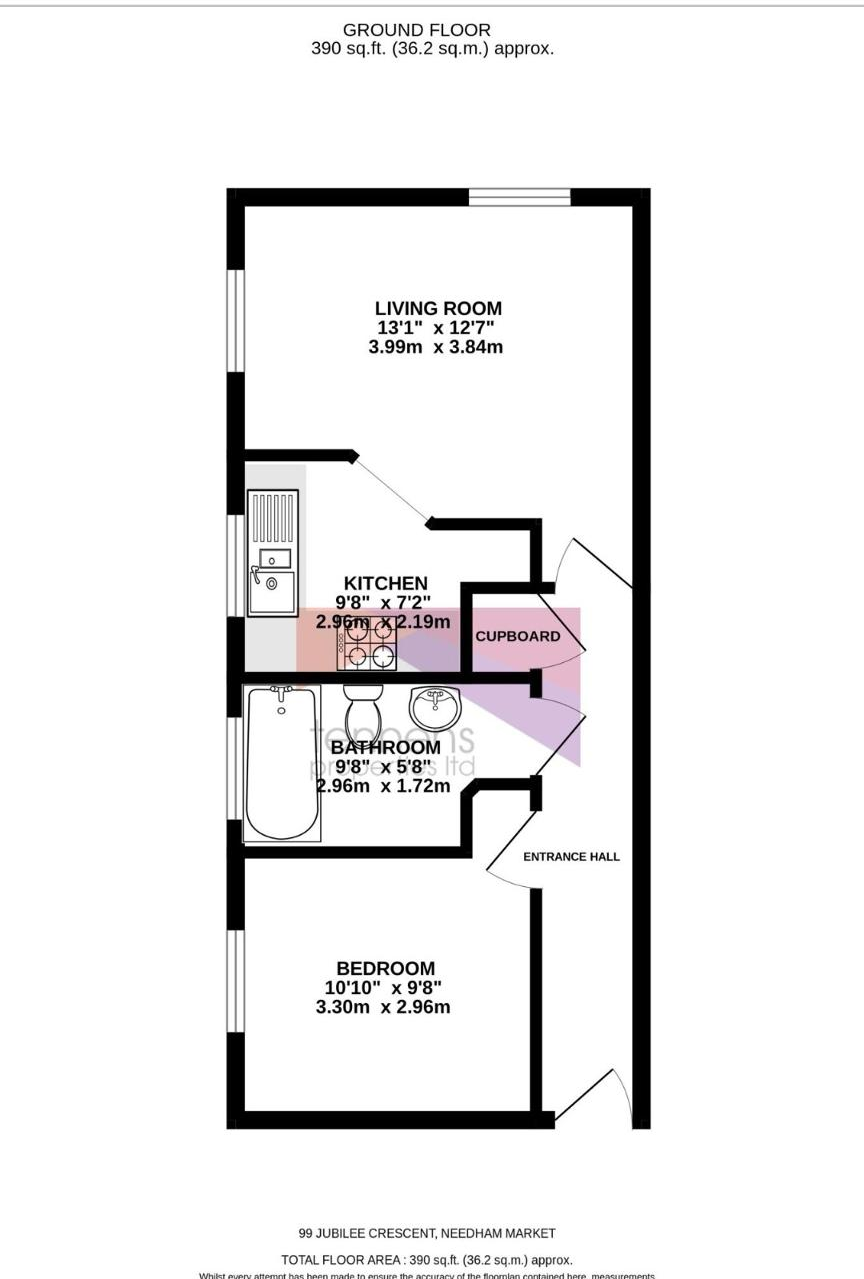 Jubilee Crescent, Needham market, Ipswich, IP6 8AT floorplan