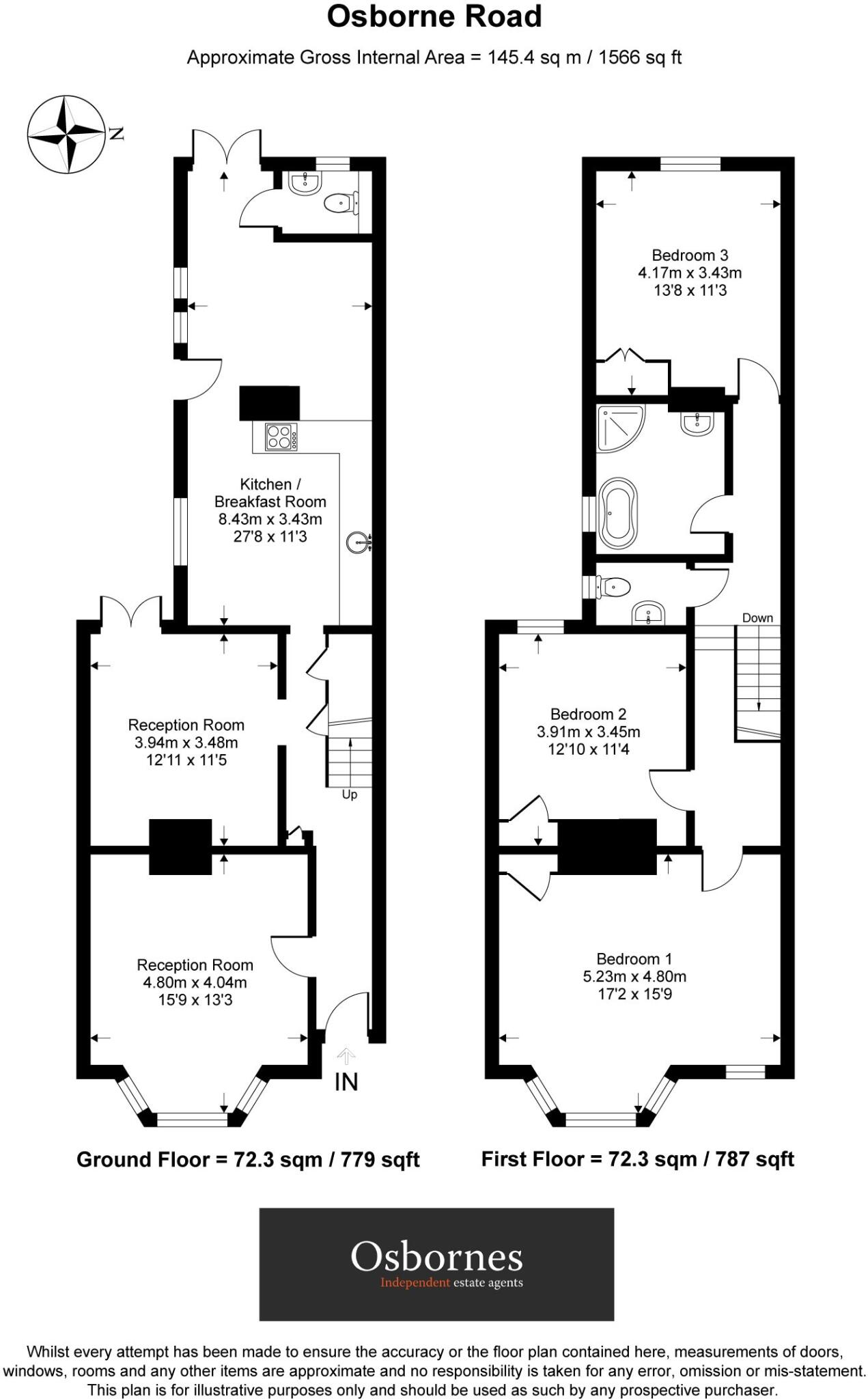 Osborne Road, Farnborough, GU14 floorplan