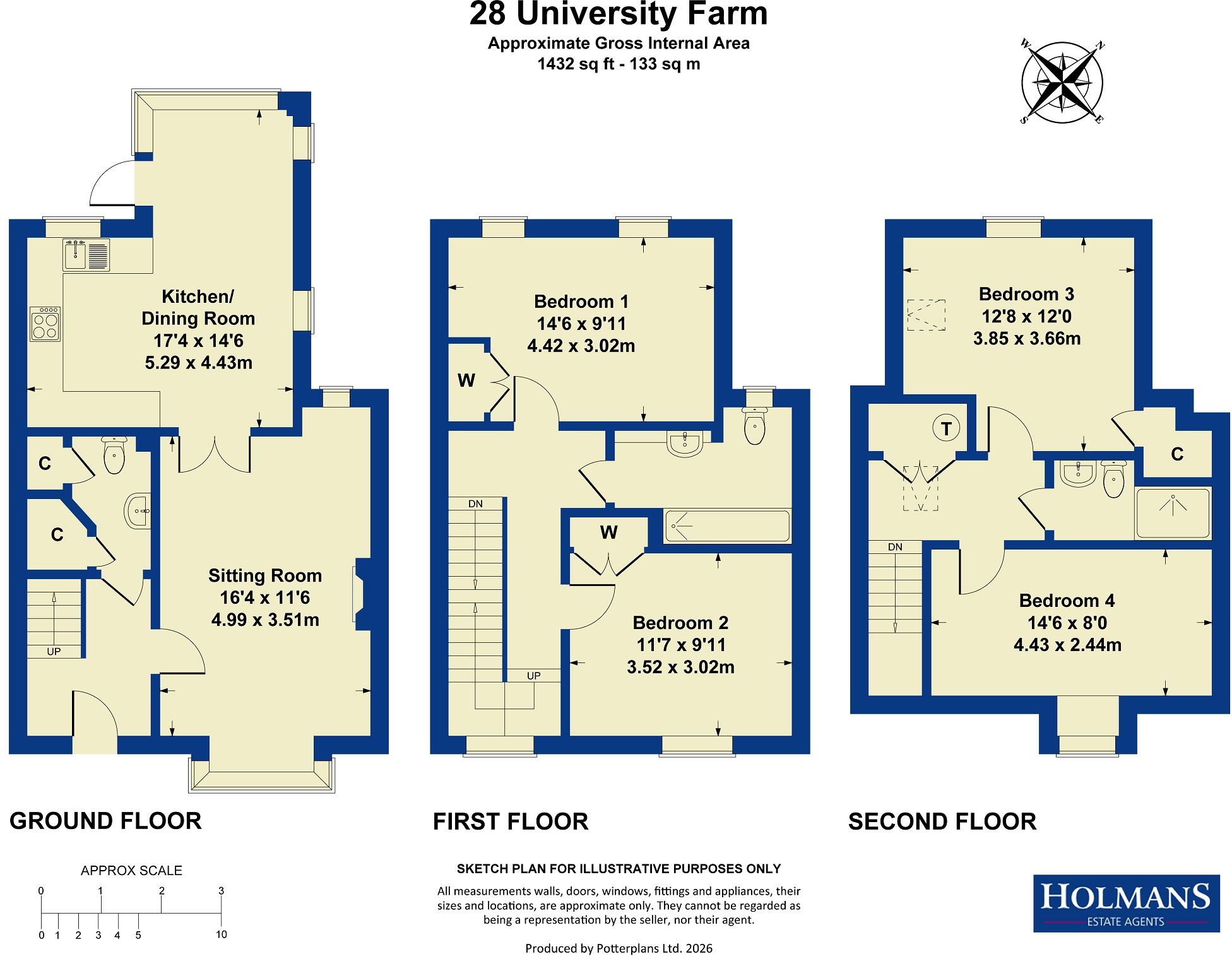University Farm, Moreton-in-Marsh, Gloucestershire. GL56 0DN floorplan