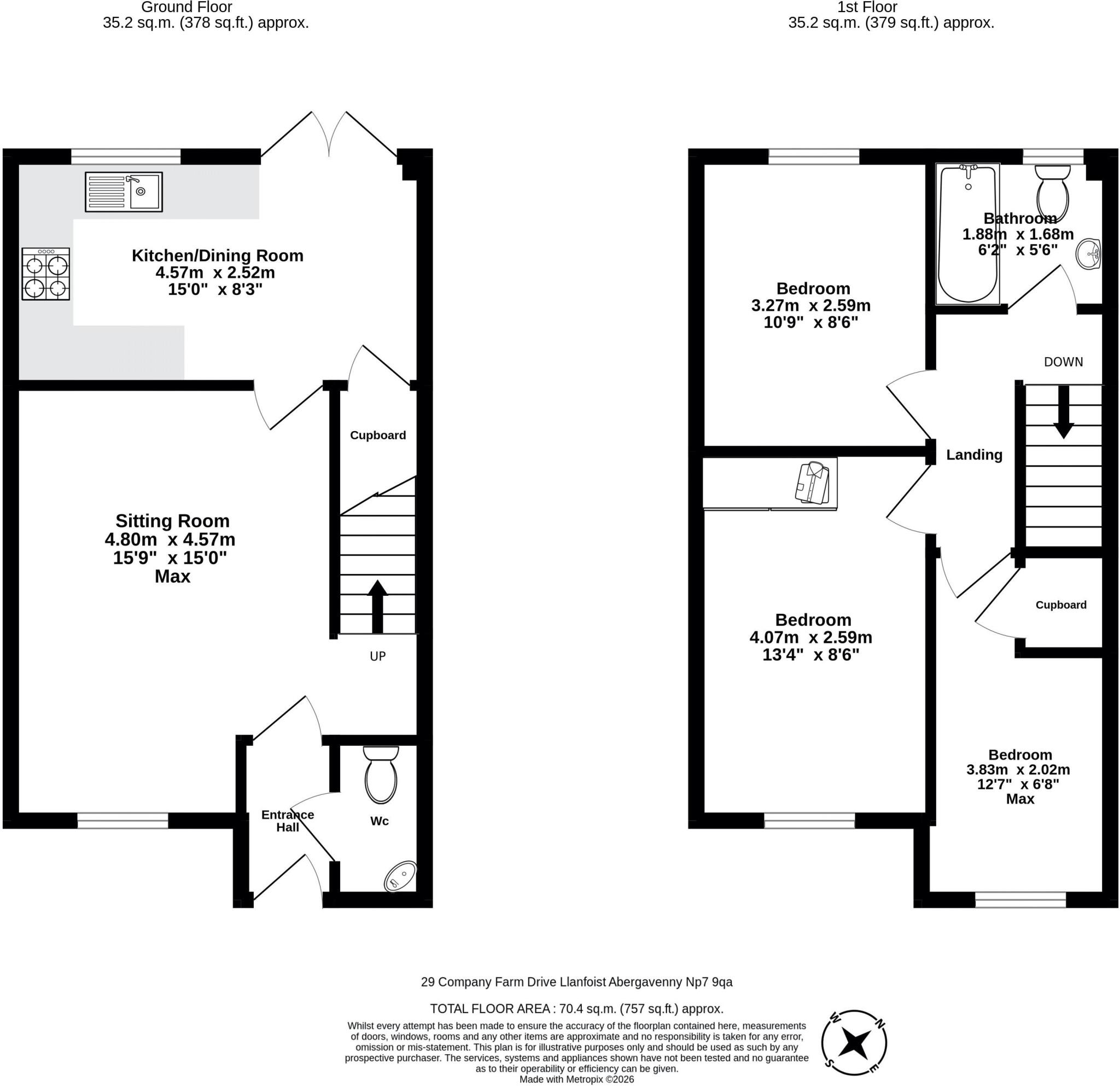 Llanfoist, Abergavenny floorplan