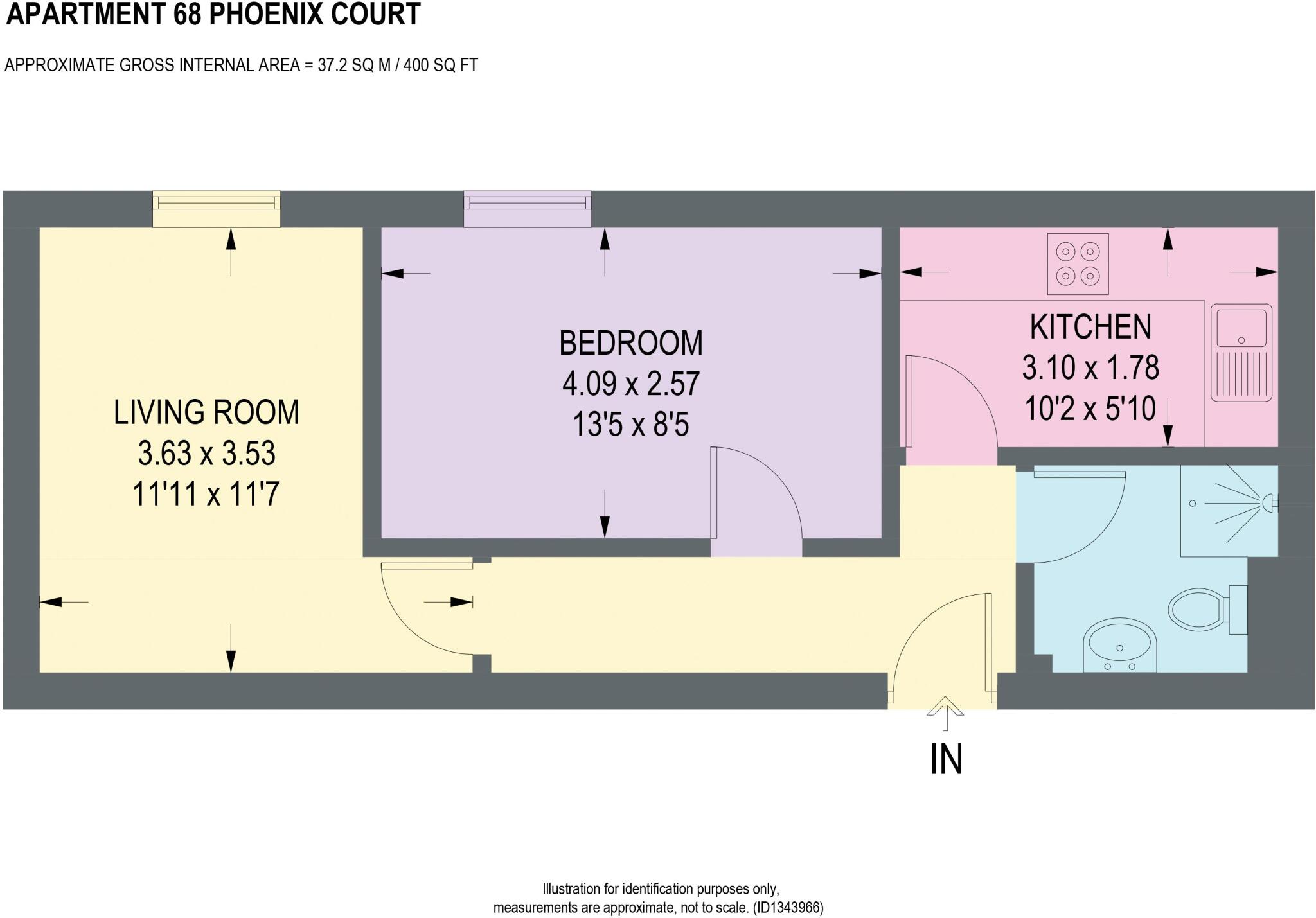 Apt 68 Phoenix Court, Sheffield S1 floorplan