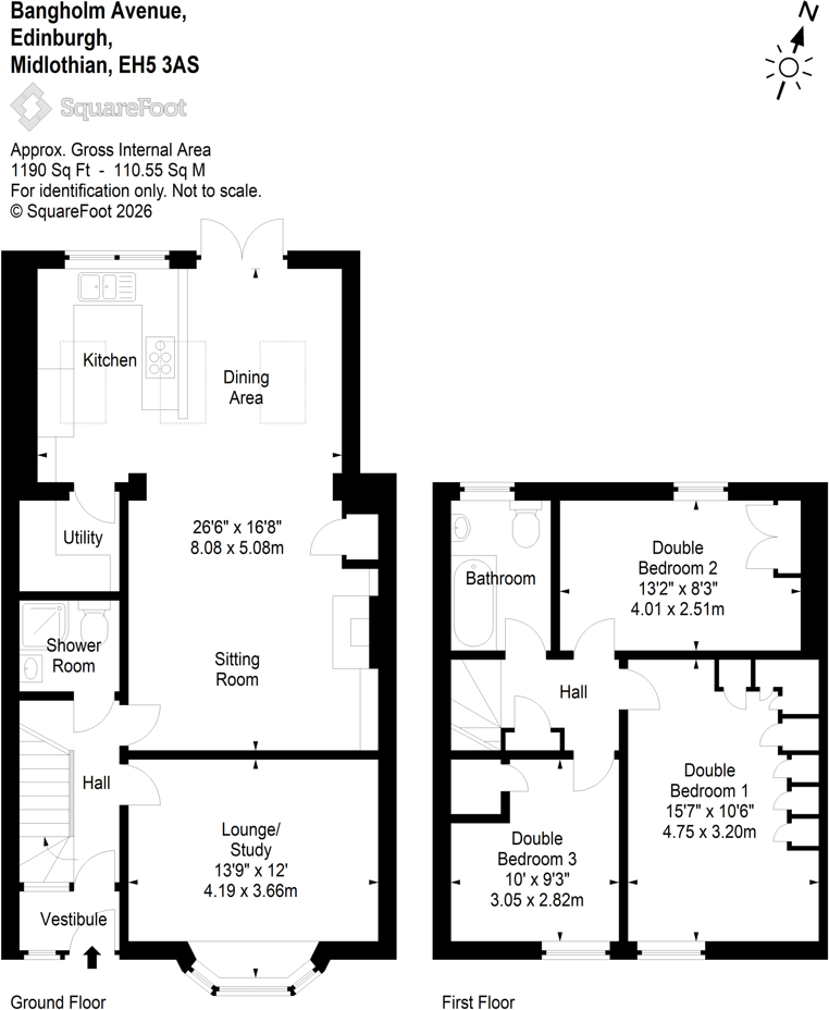 15, Bangholm Avenue, Edinburgh floorplan