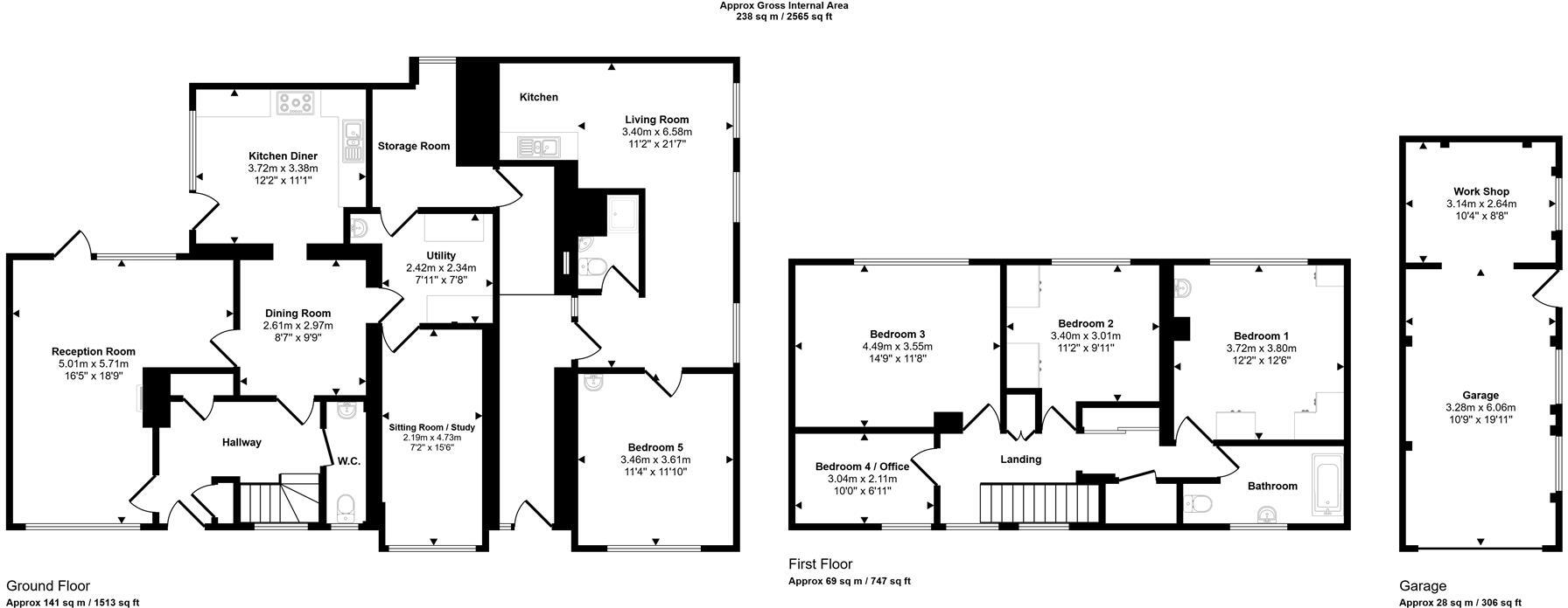 9 Wolverhampton Road, Pattingham, Wolverhampton, WV6 7AF floorplan