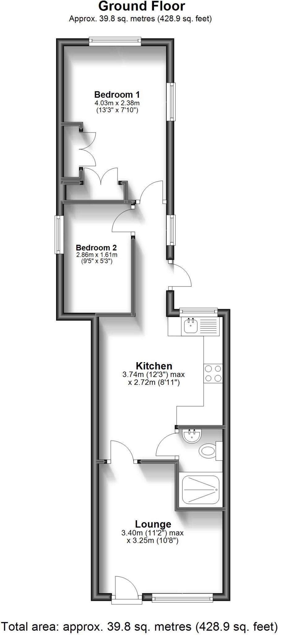 Priory Road Tonbridge TN9 floorplan