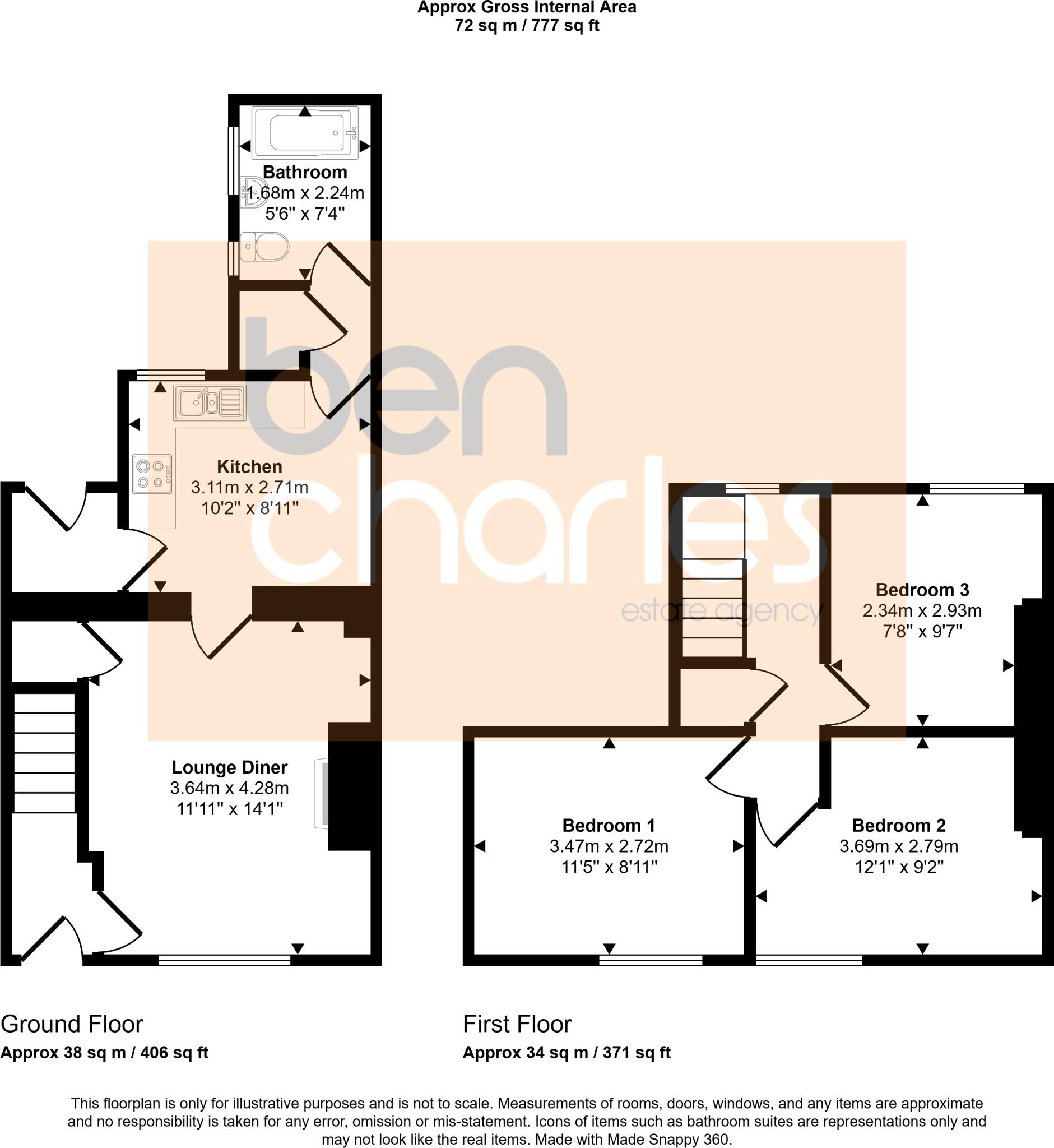 Cookson Terrace, Chester Le Street, Durham, DH2 floorplan