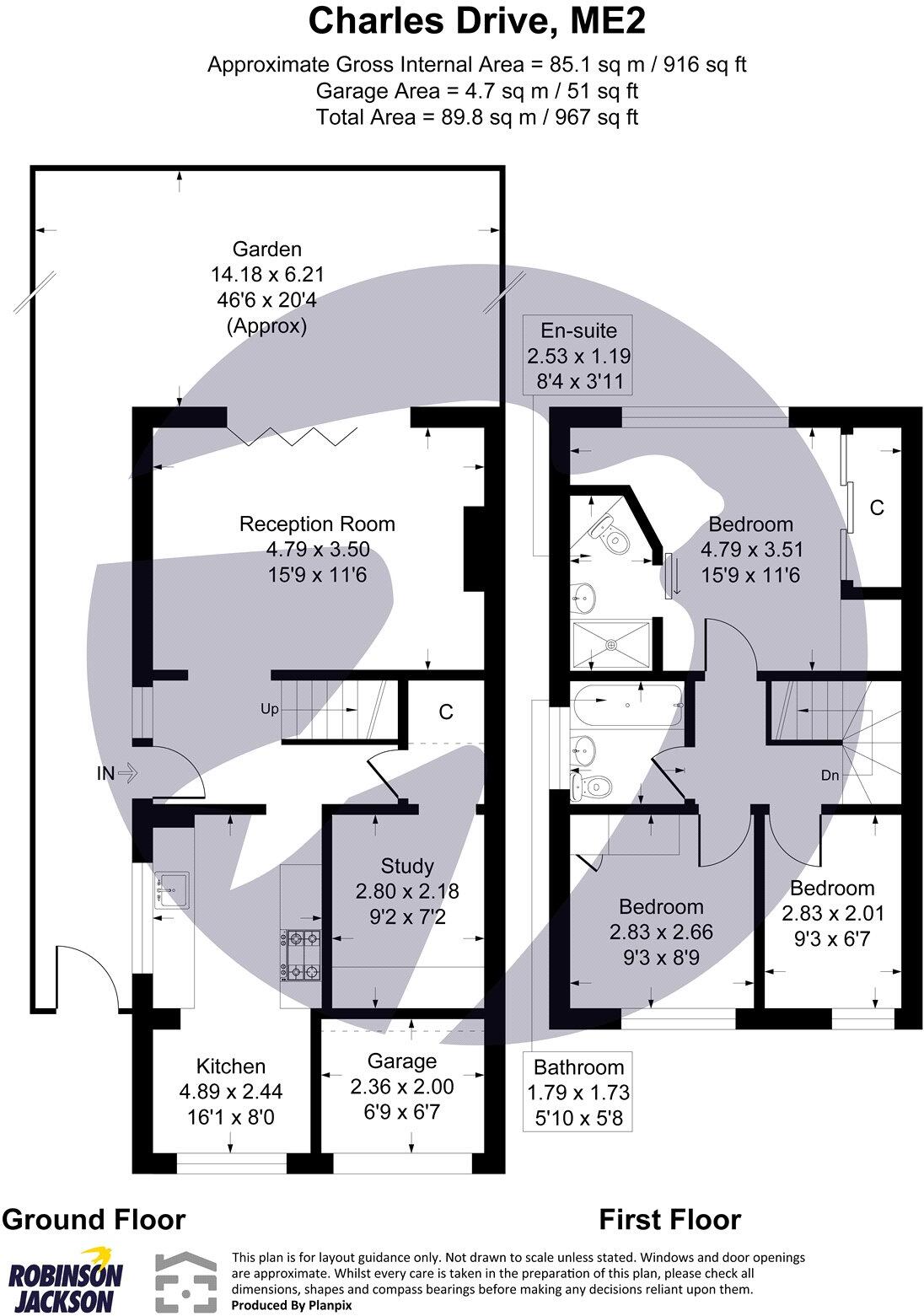 Charles Drive, Cuxton, Rochester, Kent, ME2 floorplan