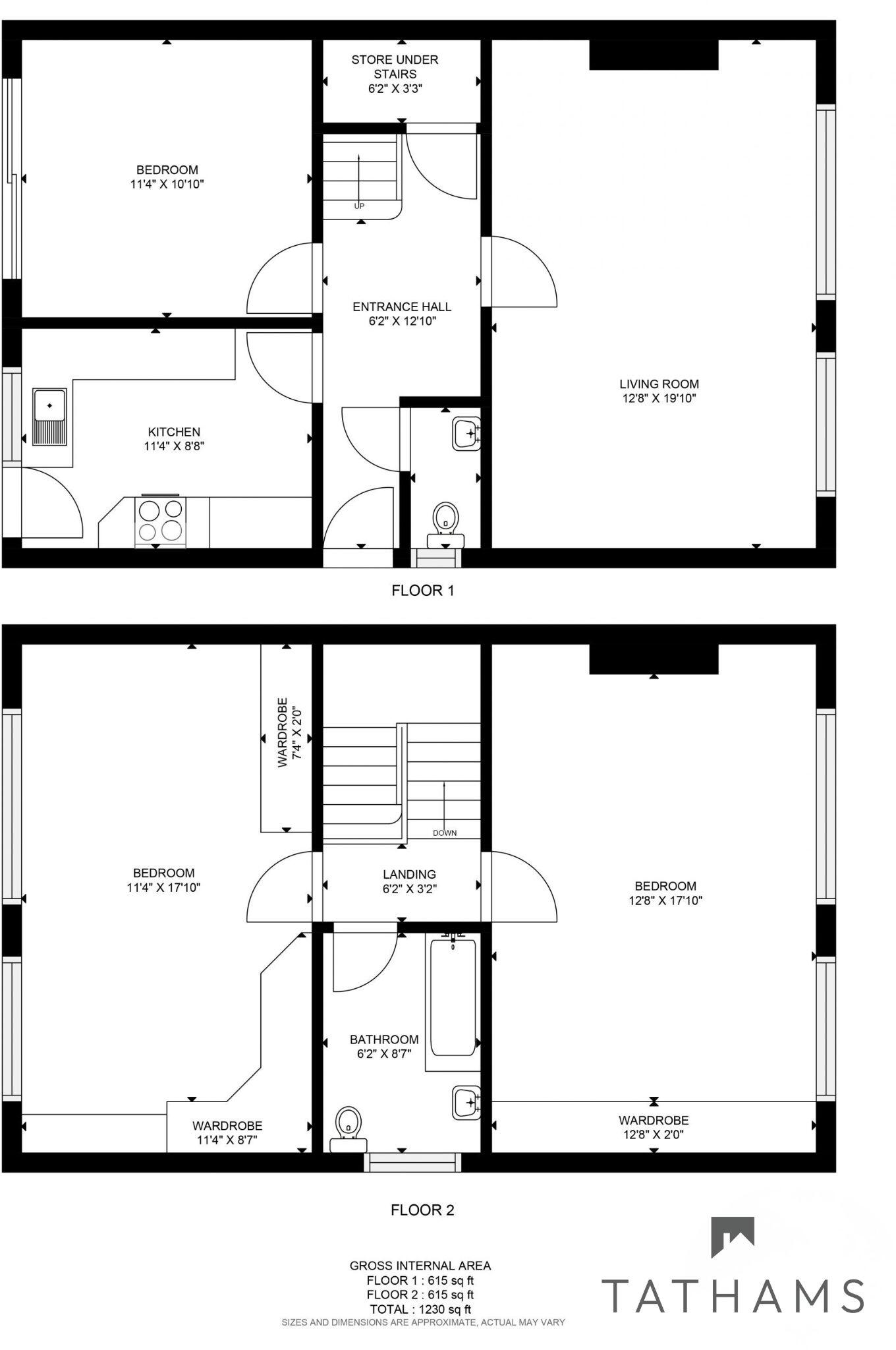 Clos Cromwell, Rhiwbina, Cardiff floorplan