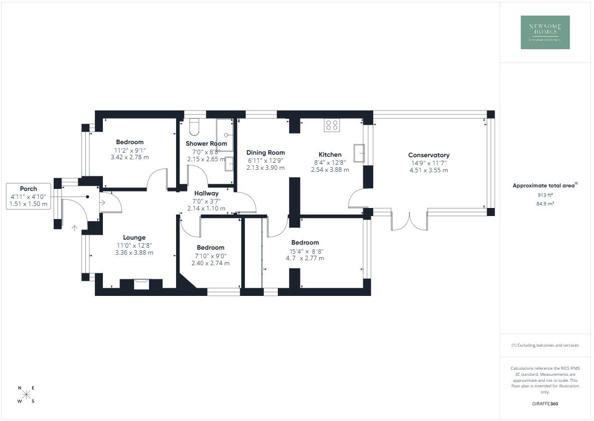 Tanlan, Ffynnongroyw, Flintshire floorplan