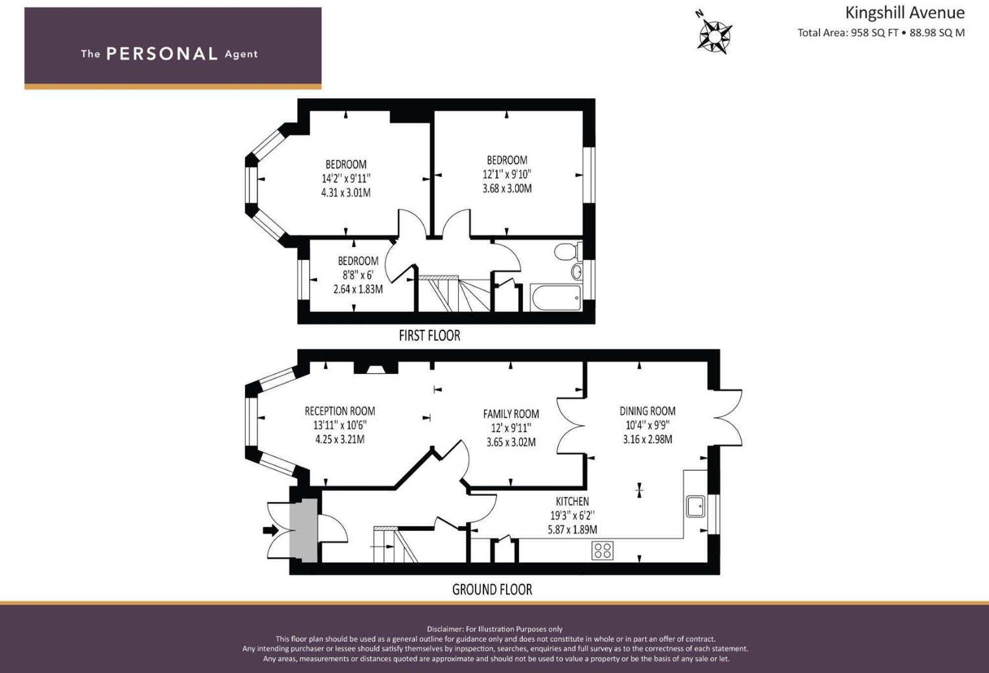 Kingshill Avenue, Worcester Park, KT4 floorplan