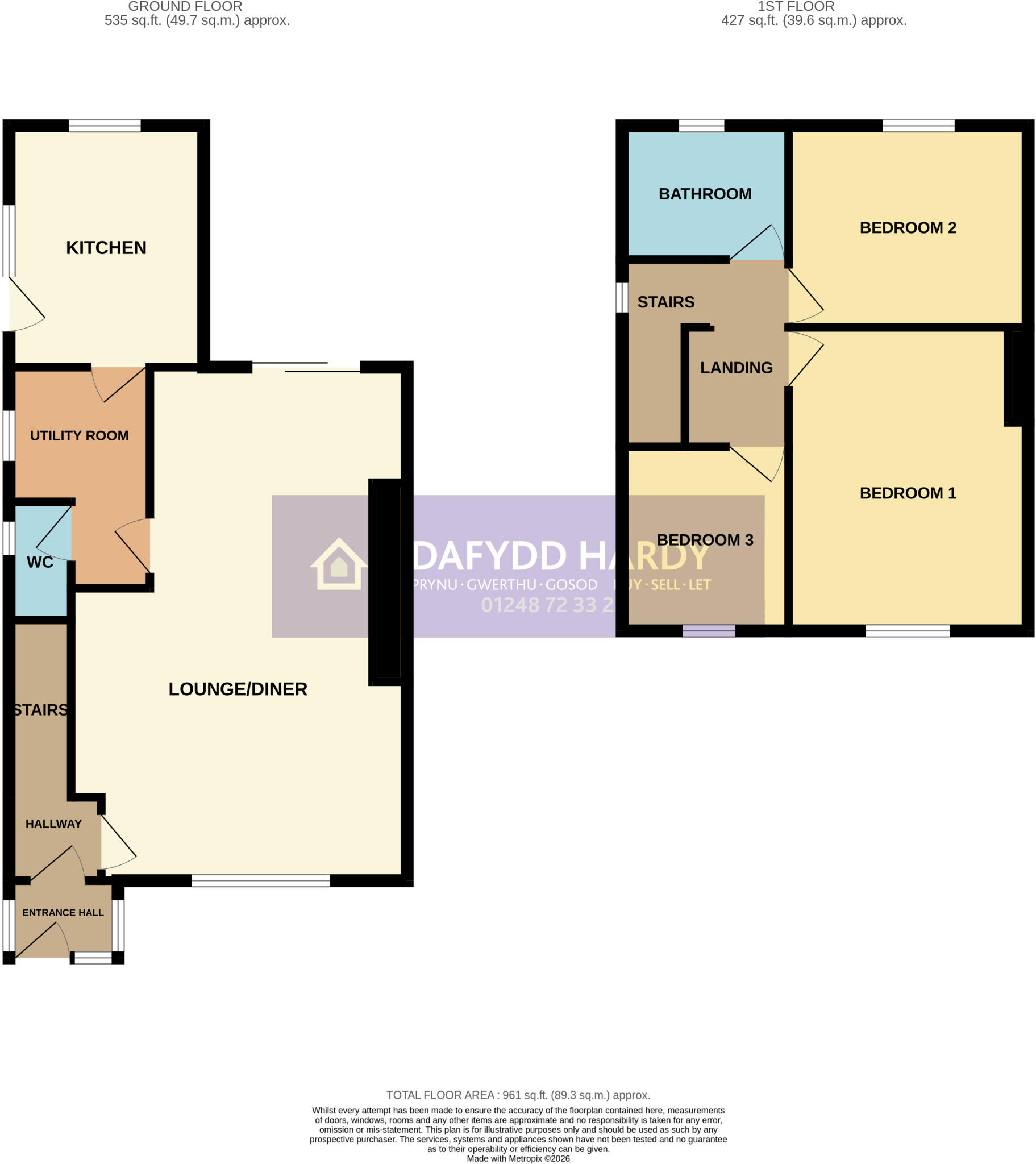 Heol Dewi, Bangor, Gwynedd, LL57 floorplan